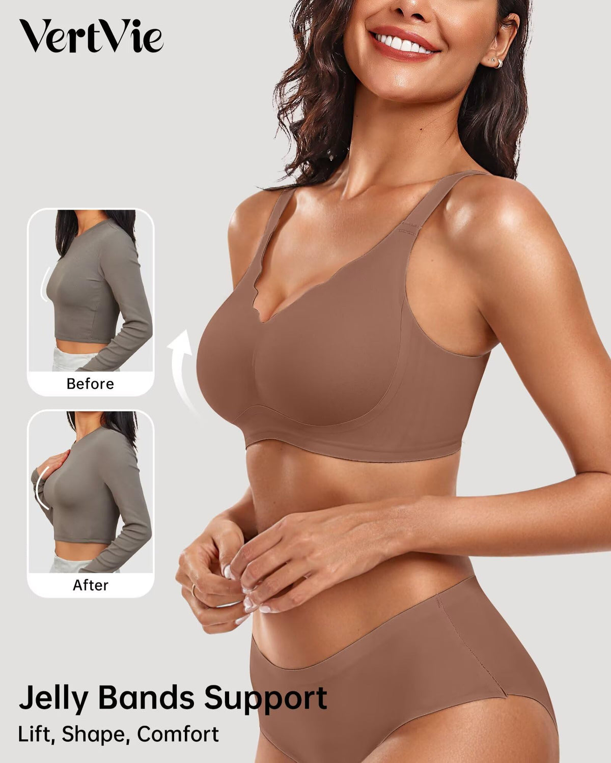 Seamless Jelly Bra No Underwire Supportive Bralette