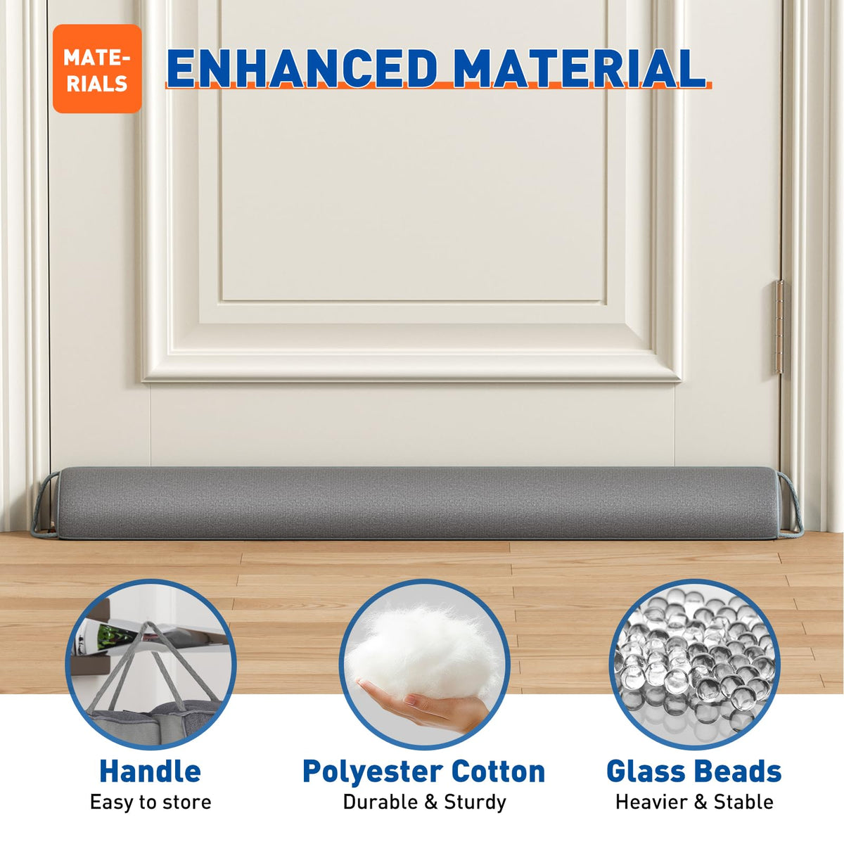 Draft Stopper for Bottom of Door 30 Inches (2 Count)