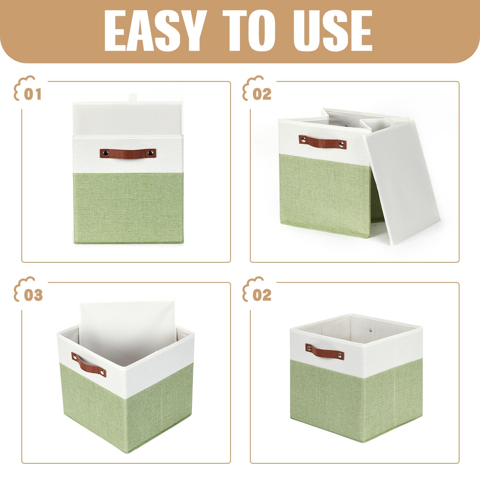 Fabric Storage Cubes (4 Count)