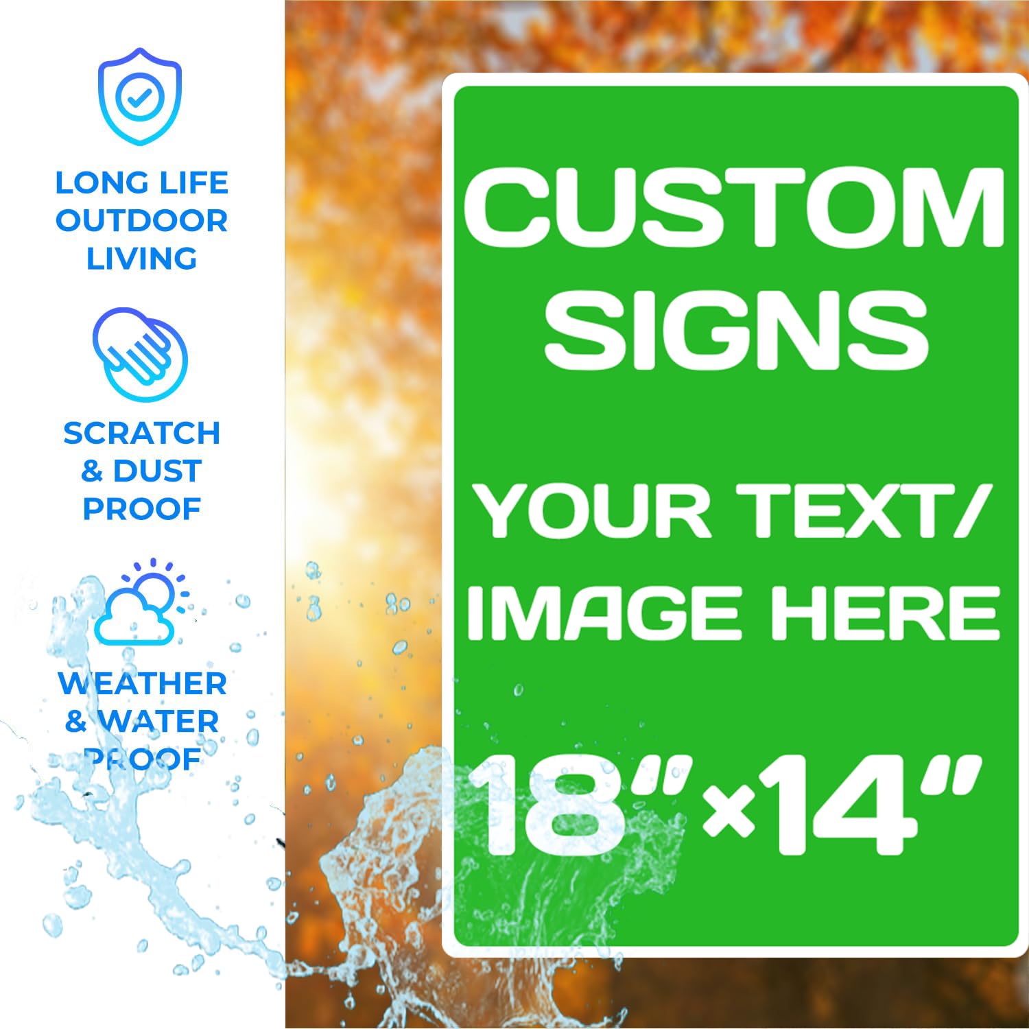 Personalized Aluminum Weatherproof Metal Signs