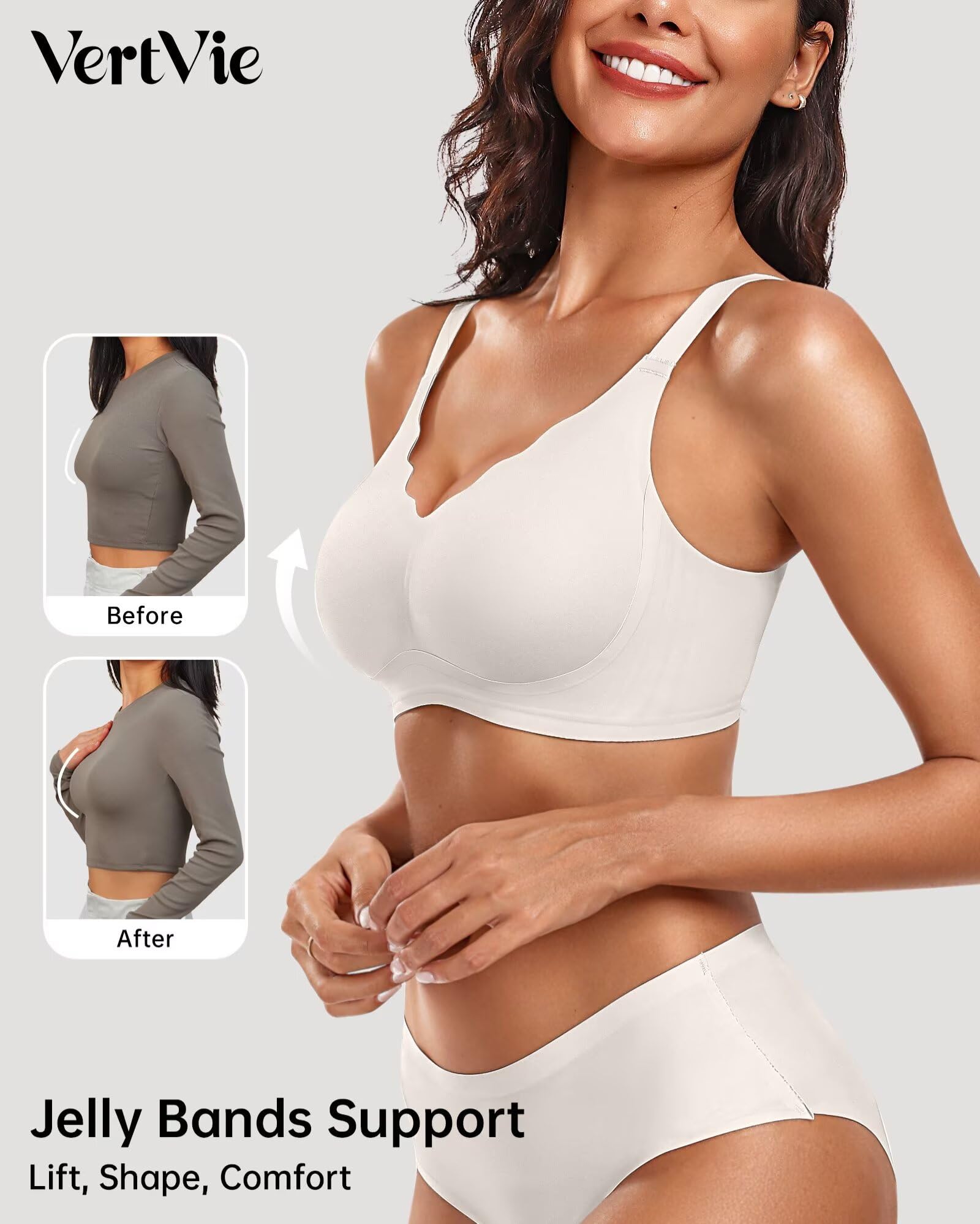 Seamless Jelly Bra No Underwire Supportive Bralette