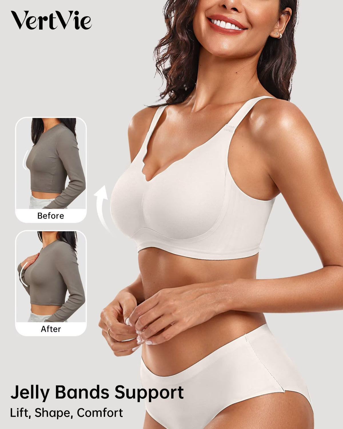 Seamless Jelly Bra No Underwire Supportive Bralette