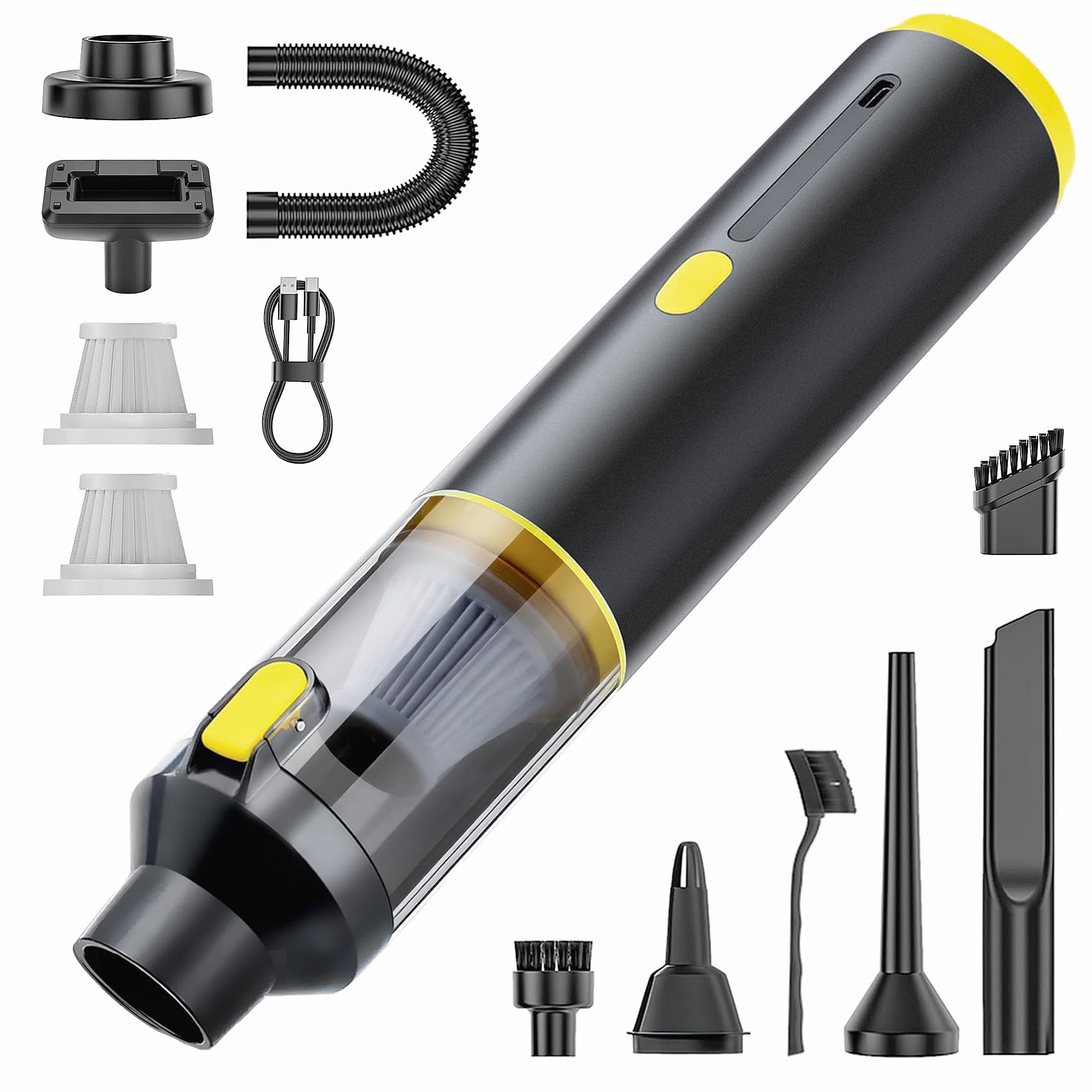 Handheld Car Vacuum Portable Cordless 3 Suction Modes