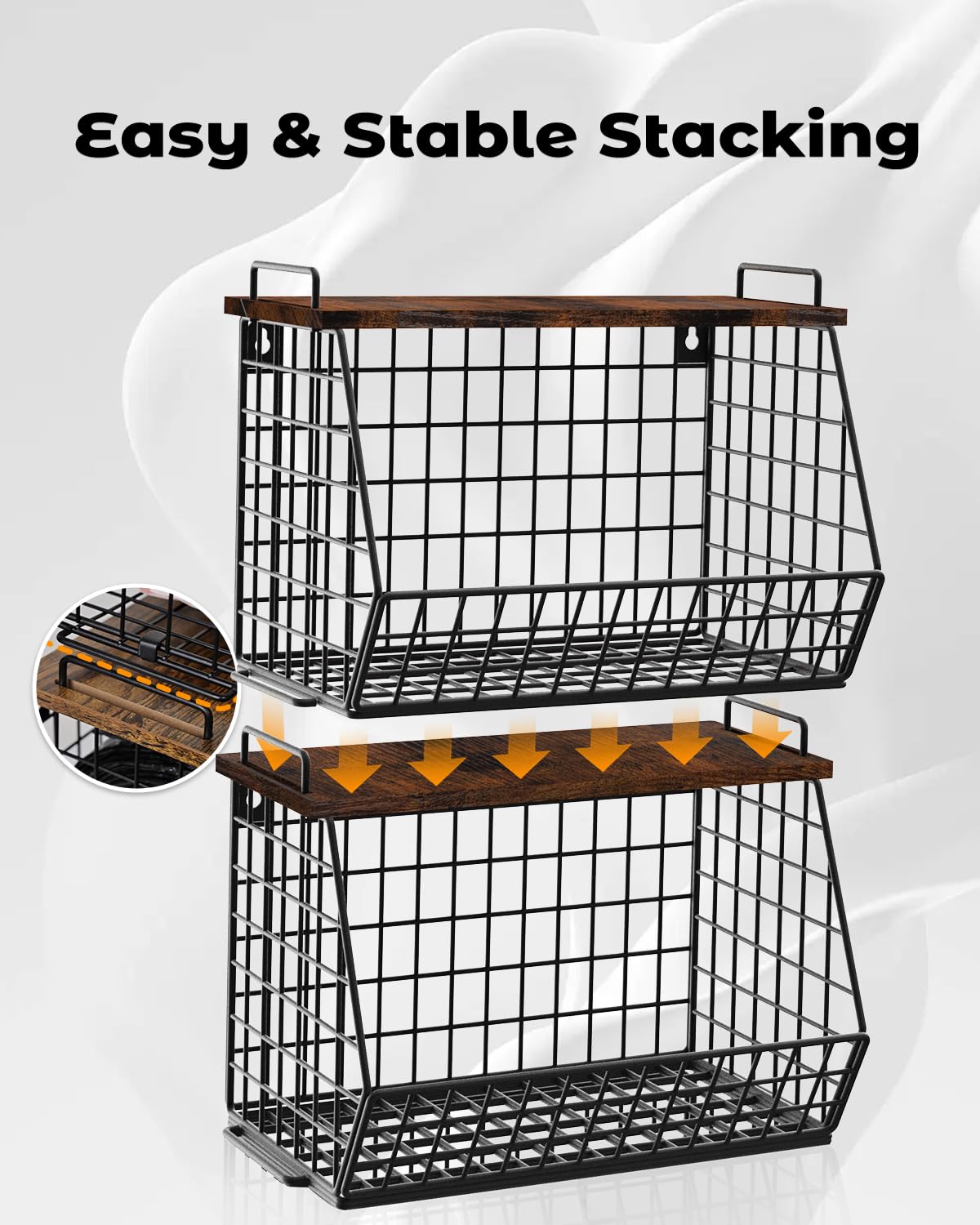 2 Pack Stackable Extra Large Trash Bag Holder Under Sink (2 Count)