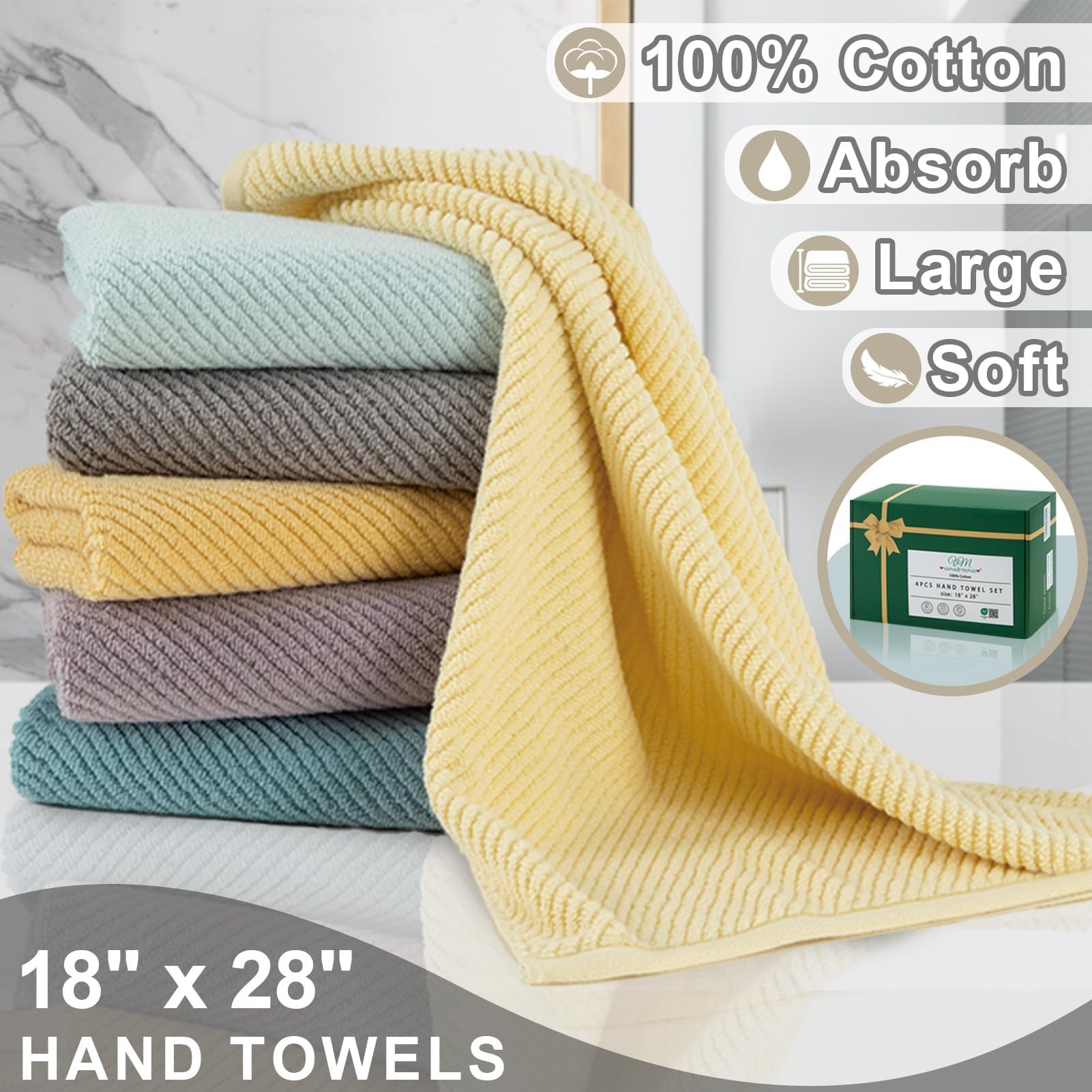 Hand Towels 4PC (4 Count)
