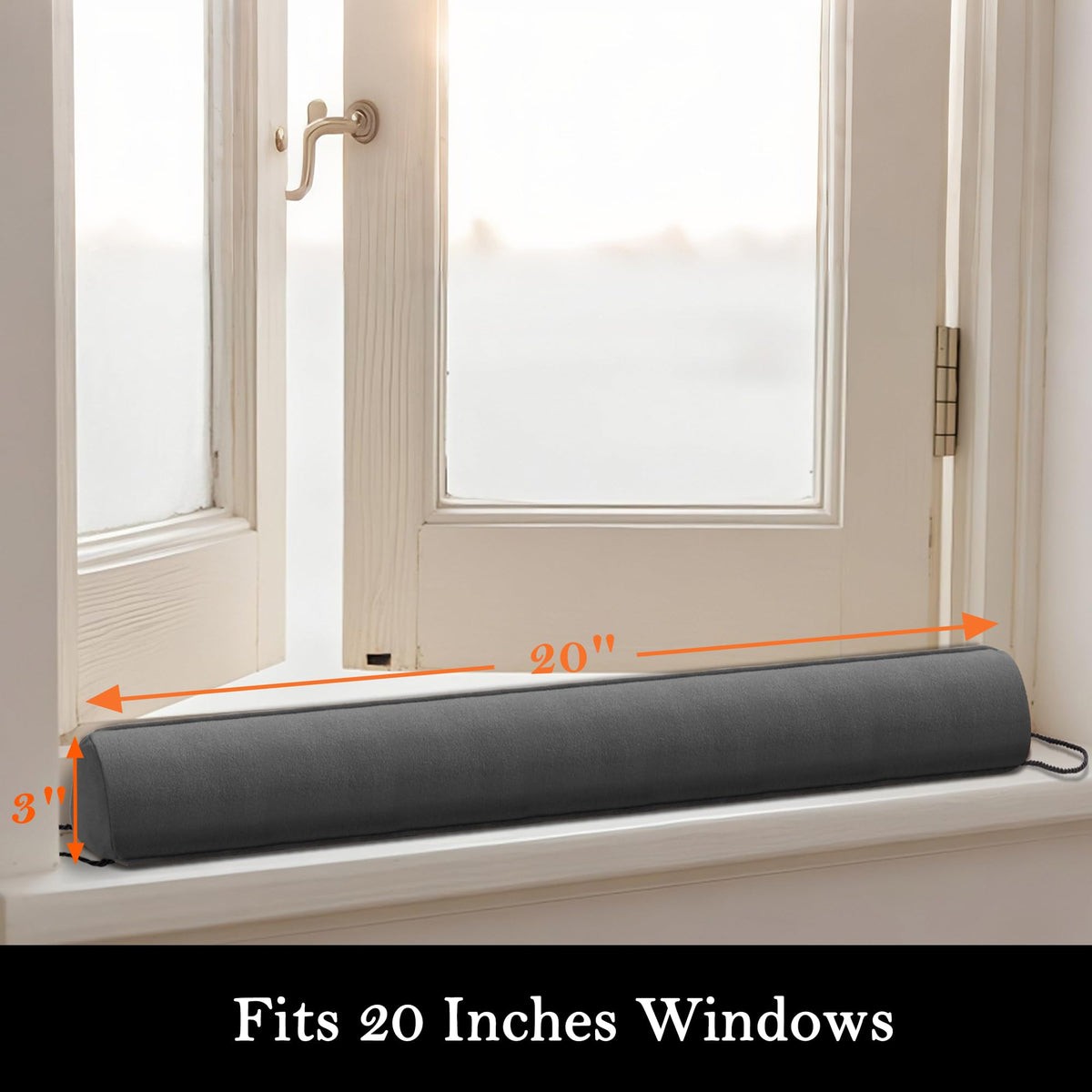 Door Draft Stopper with Removable Washable Cover