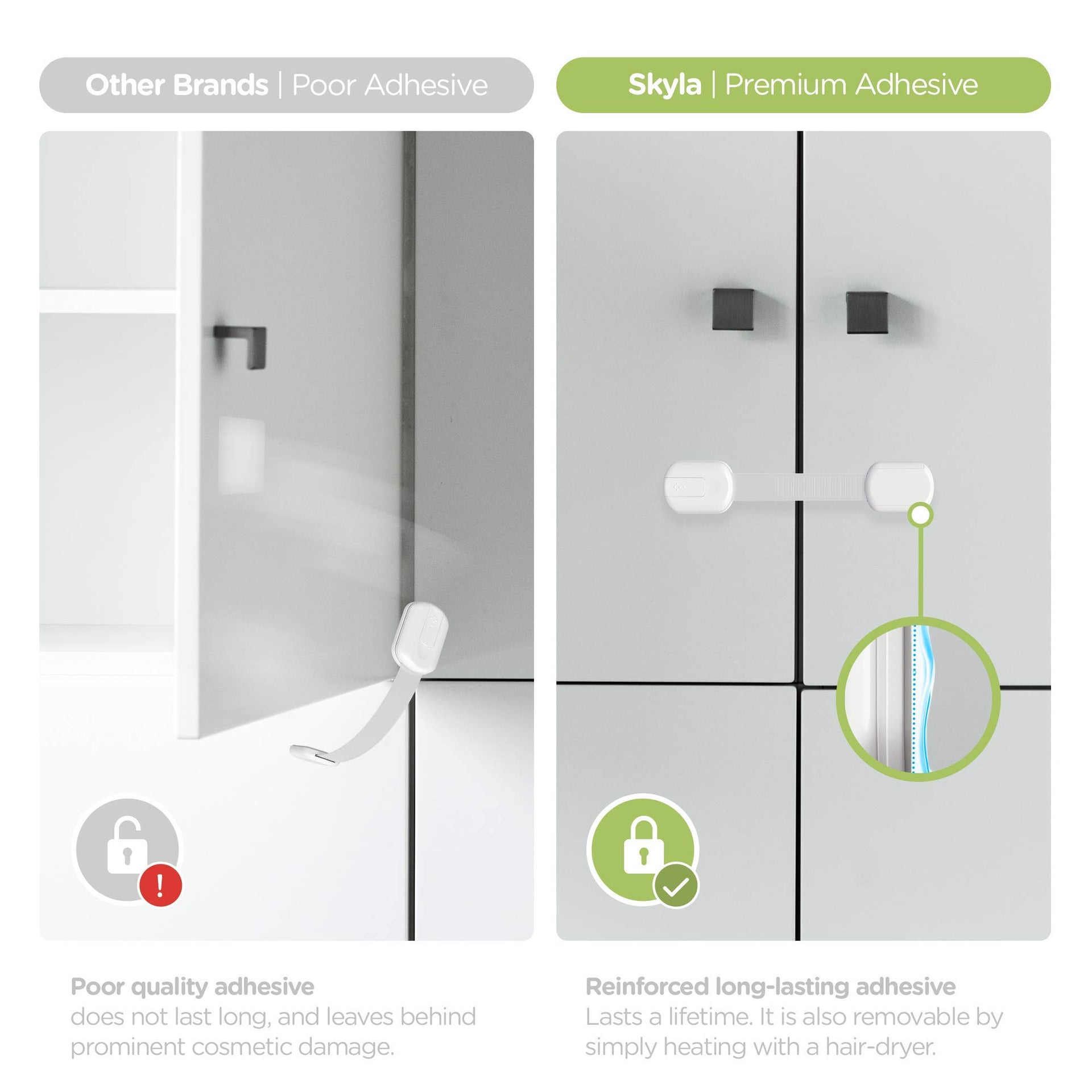 Child Safety Cabinet Locks (12 Count)
