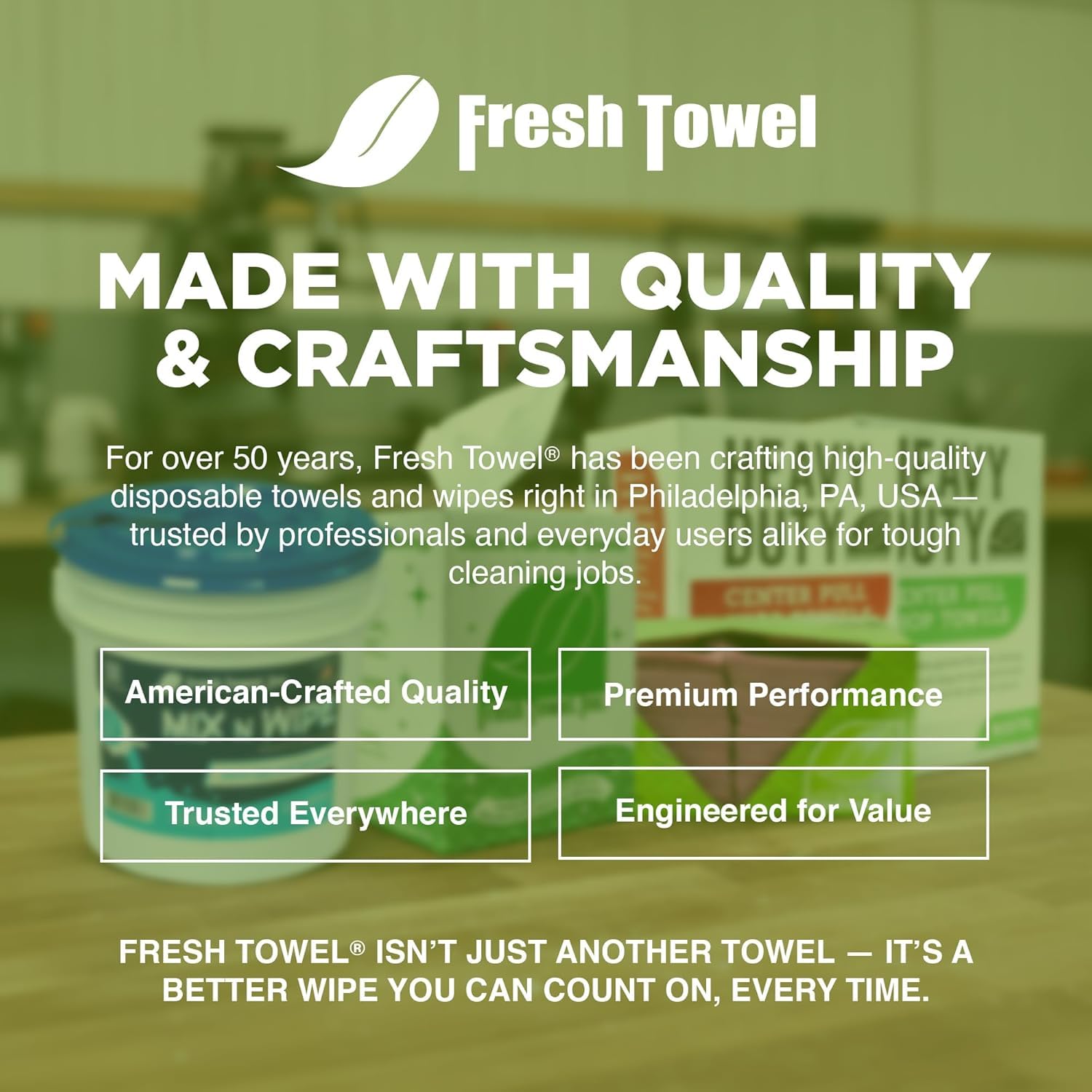 Fresh Towel Foodservice Reusable Paper Towels (200 Count)