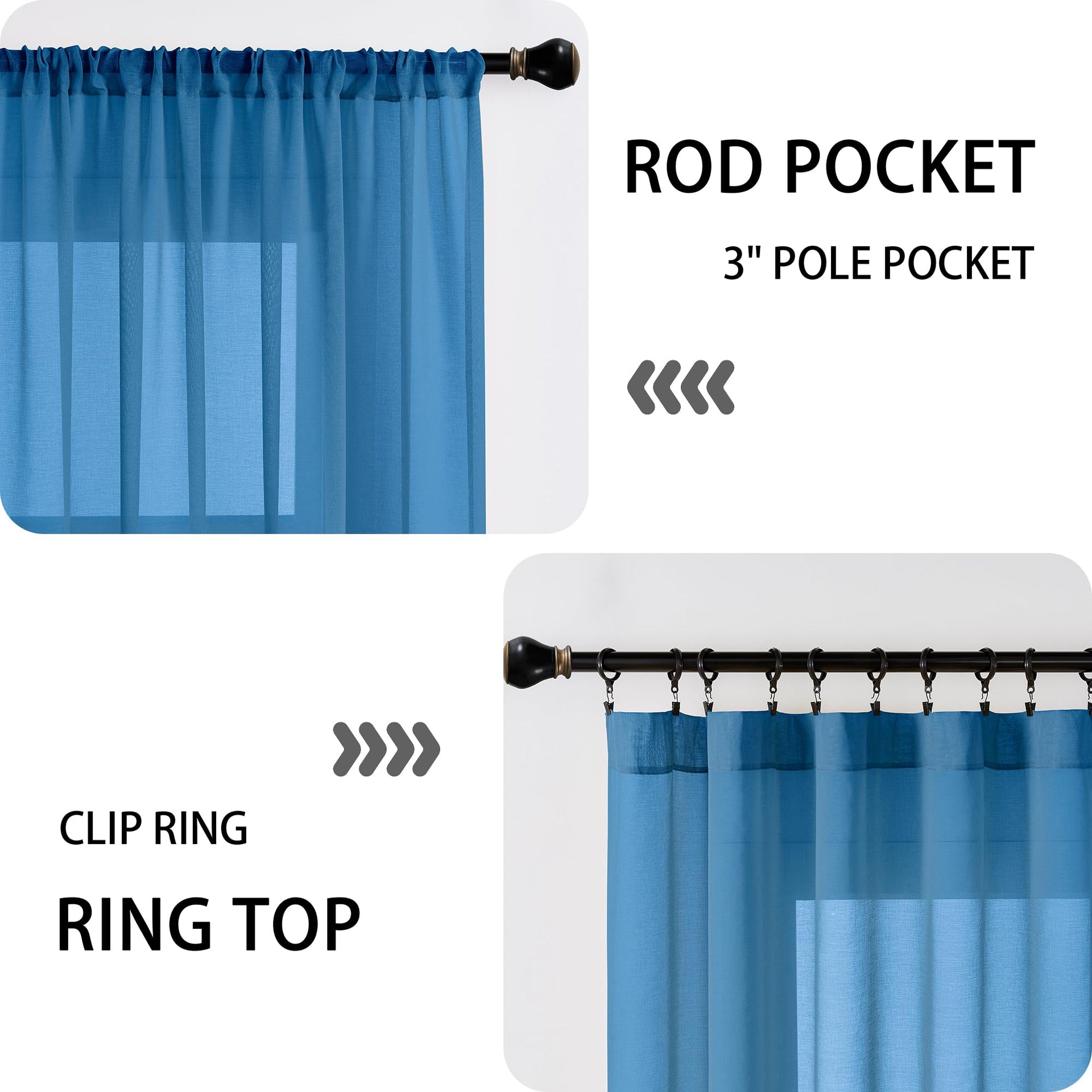 Sheer Door Curtains Closet Linen Textured Curtains Sheer Doorway Light Filtering Voile French Doors Rod Pocket Curtain Patio Glass Door