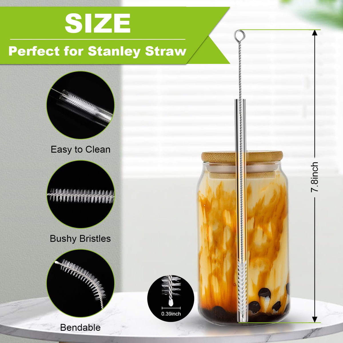 8 Pack Straw Brush Cleaner (8 Count)