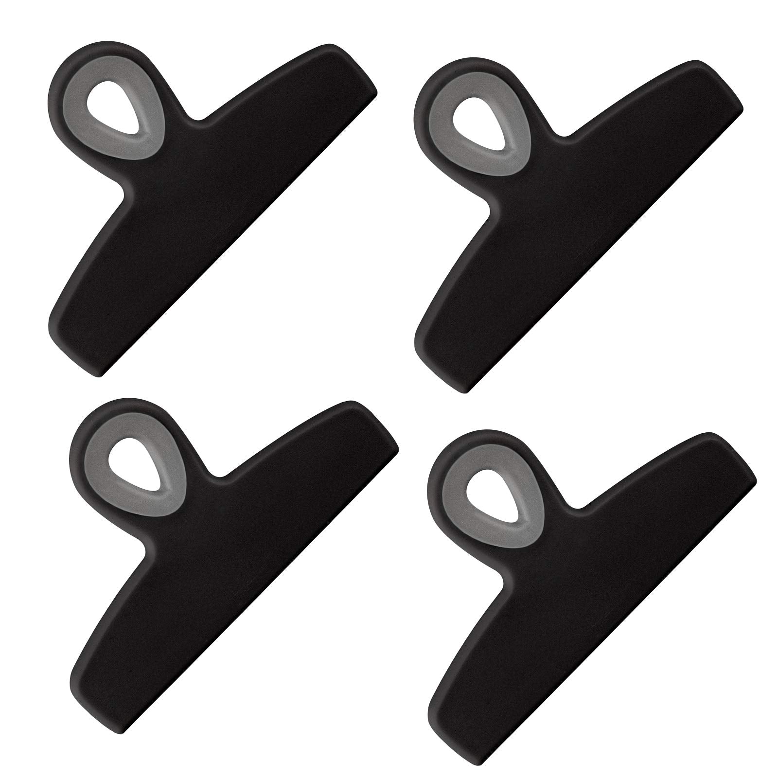 Bag Clips Heavy Duty Chip Clip and Refrigerator Magnet Clips for Food Storage with Air Tight Seal Grip (4 Count)