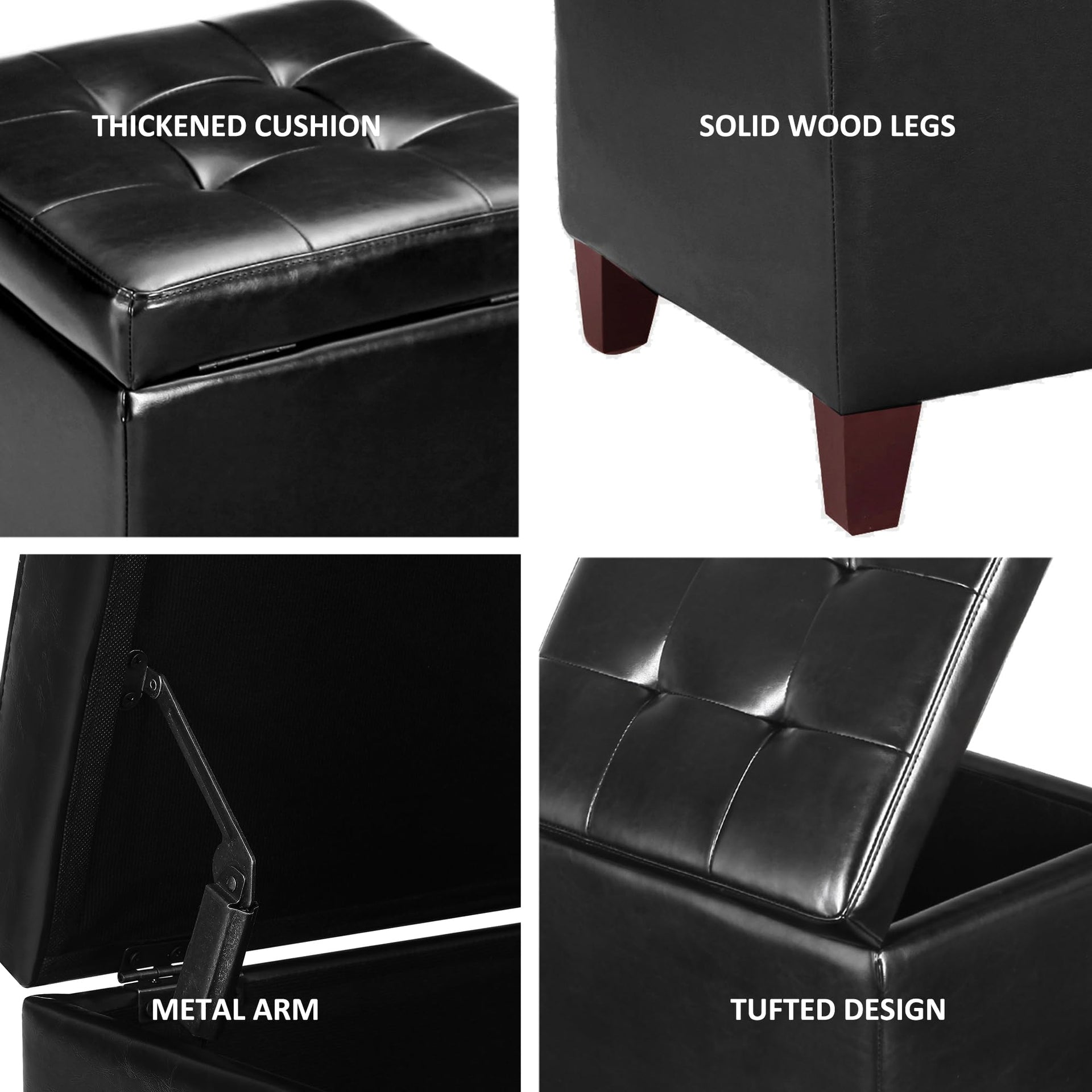 Storage Ottoman Foot Rest Stool