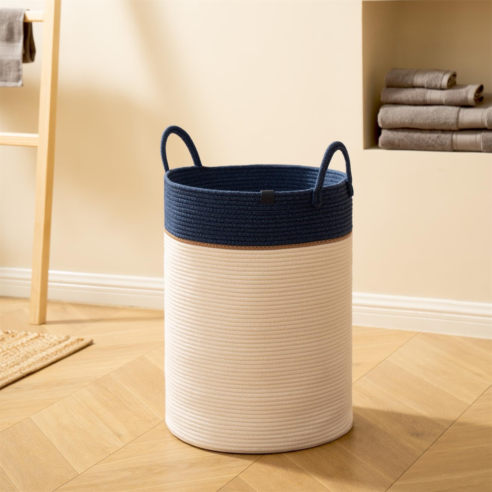 72L Extra Large Cotton Rope Laundry Basket