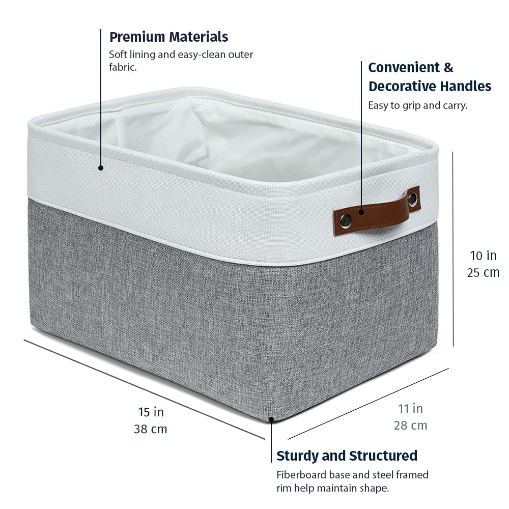 15x11in Canvas Storage Baskets 3 Pack (3 Count)