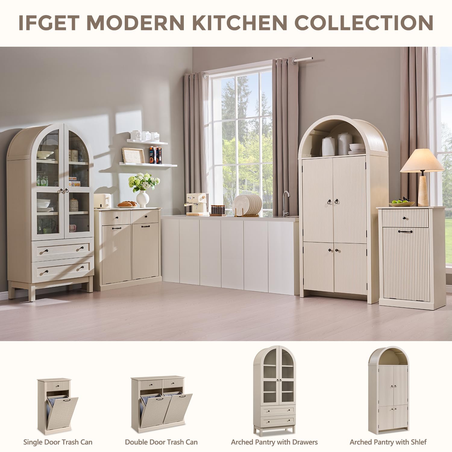 Double Tilt Out Trash Cabinet