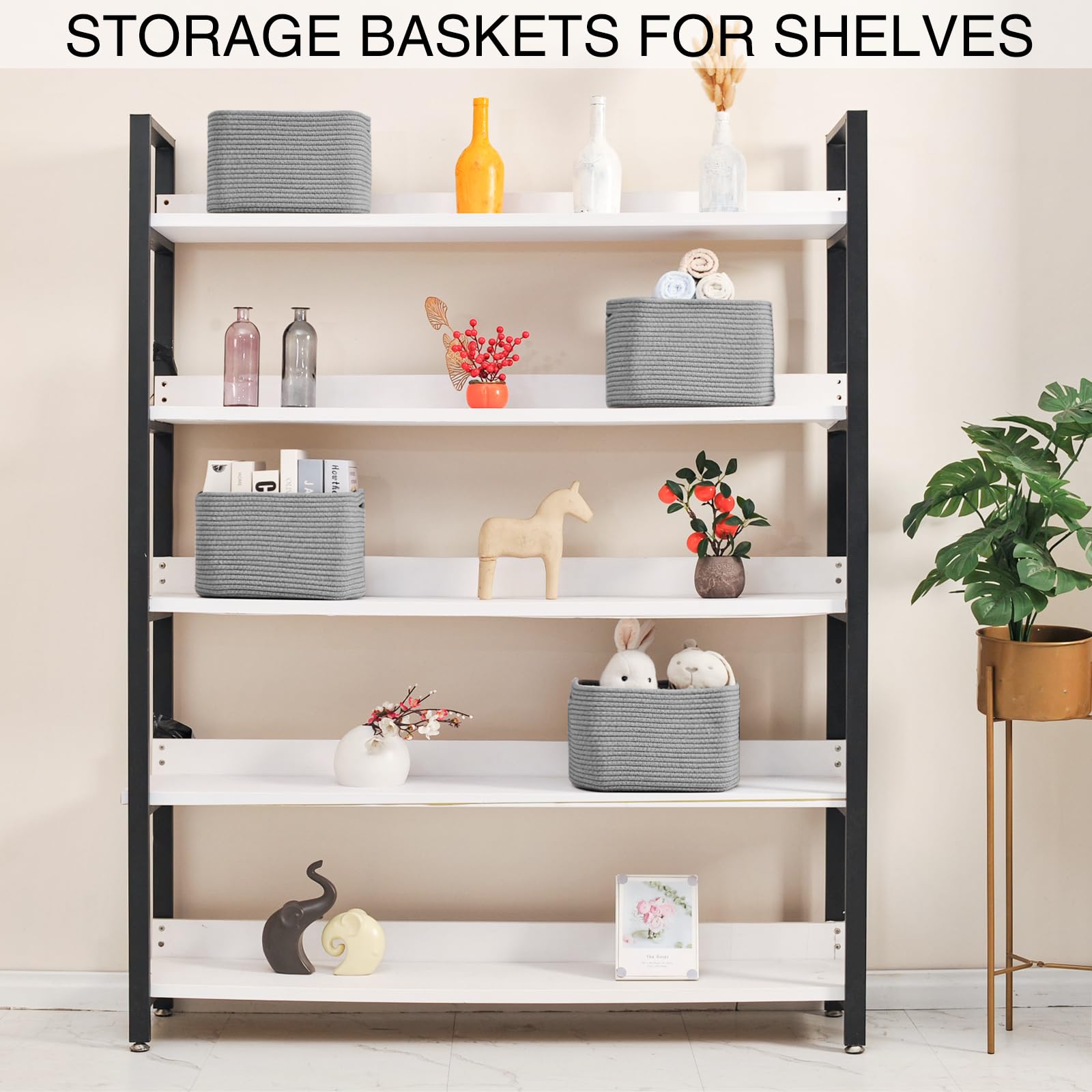 Small Storage Baskets for Organizing (4 Count)
