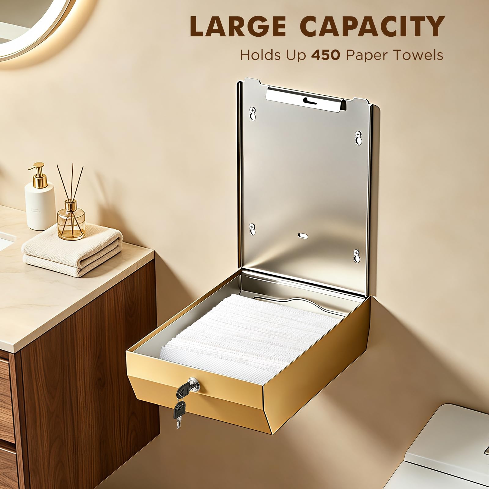 Commercial Paper Towel Dispenser Wall Mount (400 Count)