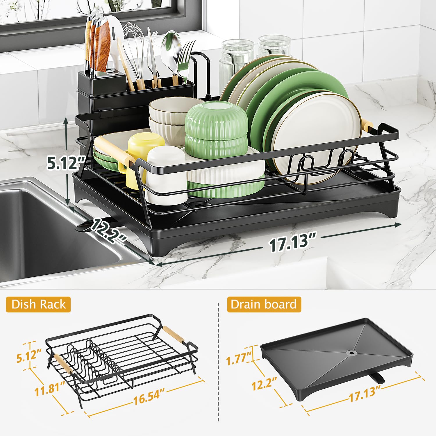 Dish Drying Rack for Kitchen Counter
