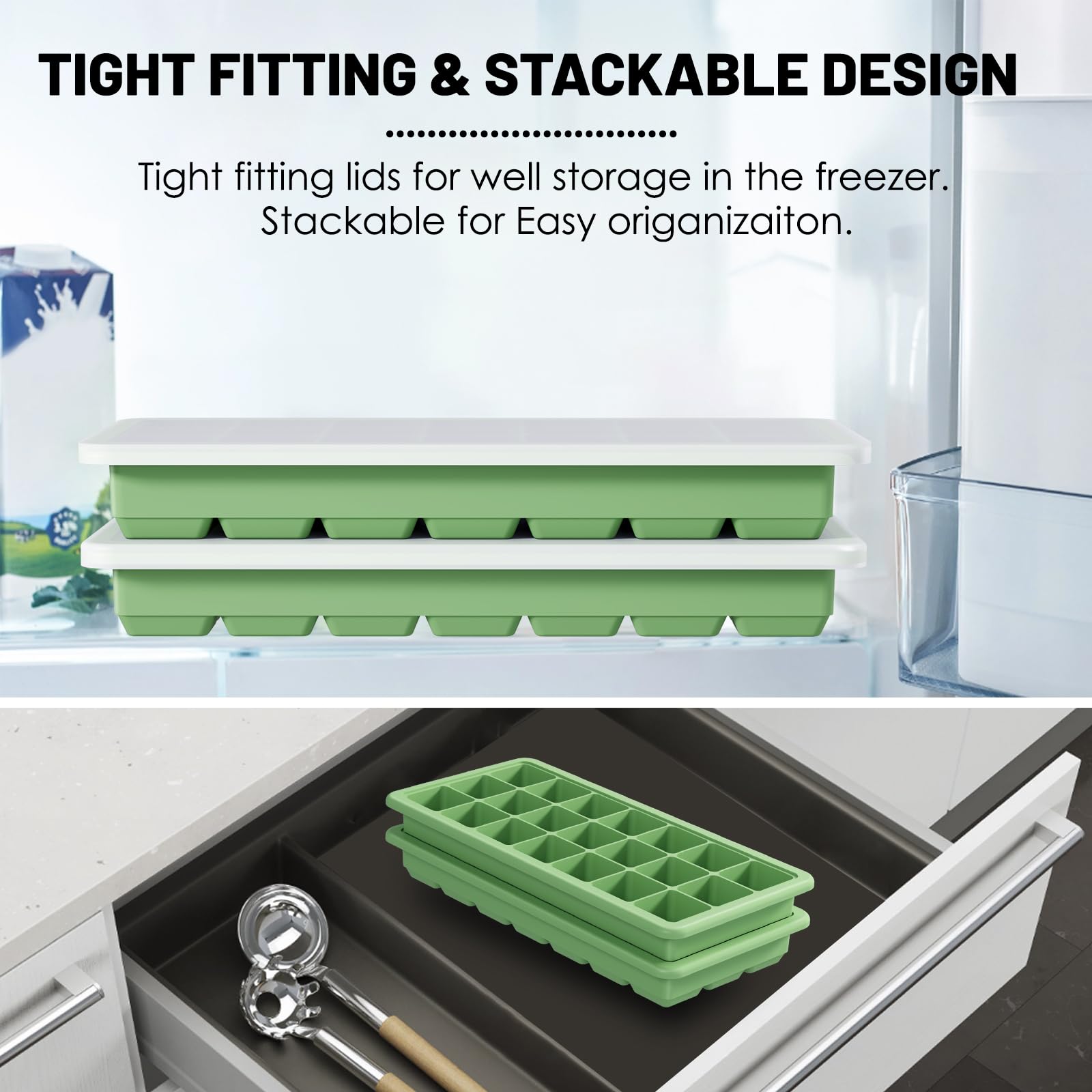Silicone Ice Cube Trays 42cubes (2 Count)