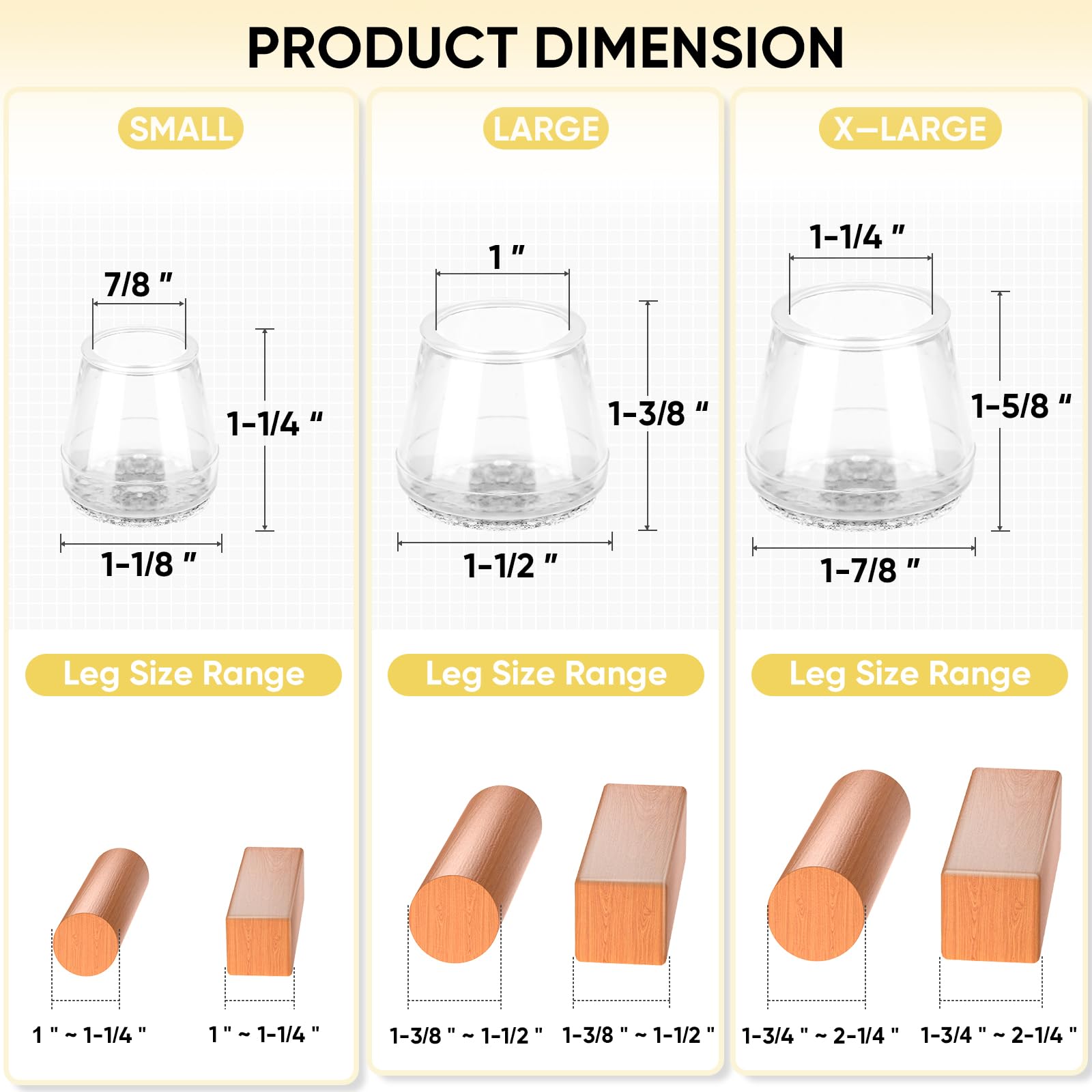 Silicone Chair Leg Floor Protectors