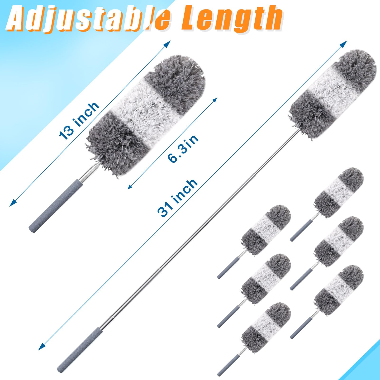 12 Pcs Microfiber Feather Duster for Cleaning (12 Count)
