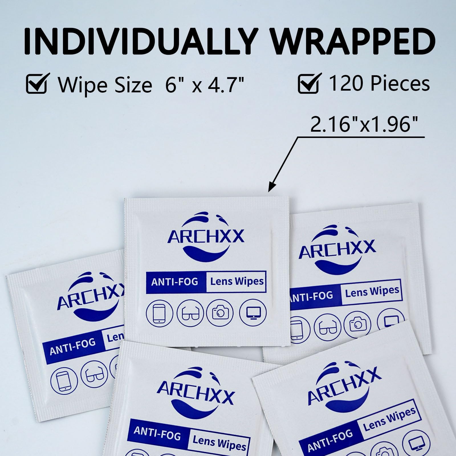 Anti Fog Wipes for Glasses (240 Count)