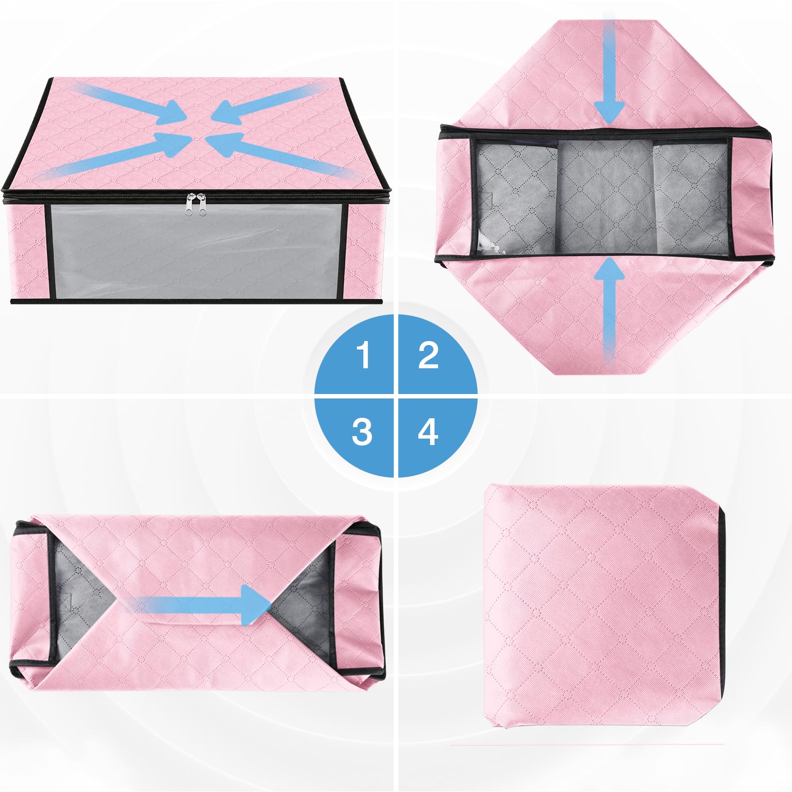 4 Pack Clothes Organizer Storage Bags (4 Count)