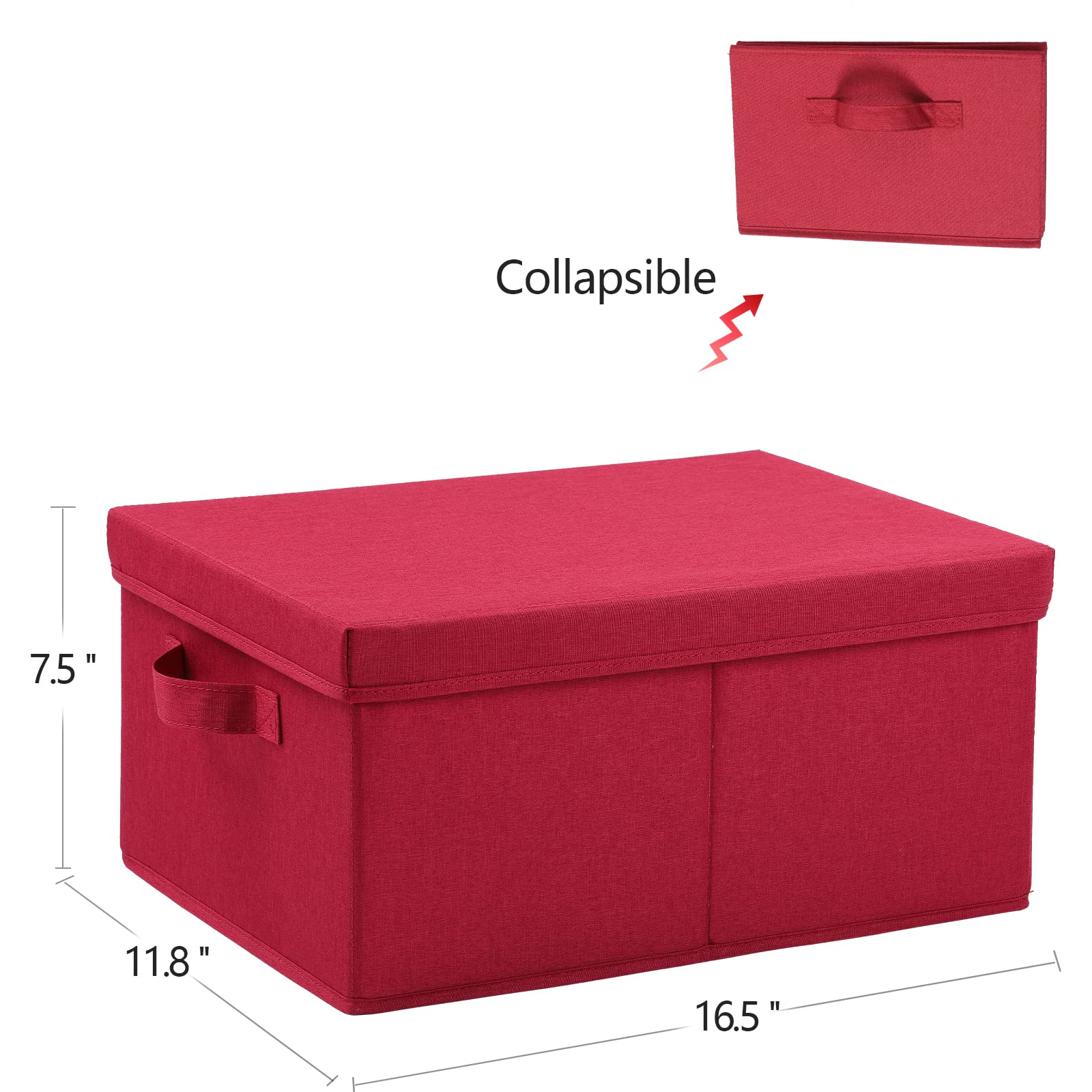 Storage Bins with Lids for Organizing (2 Count)