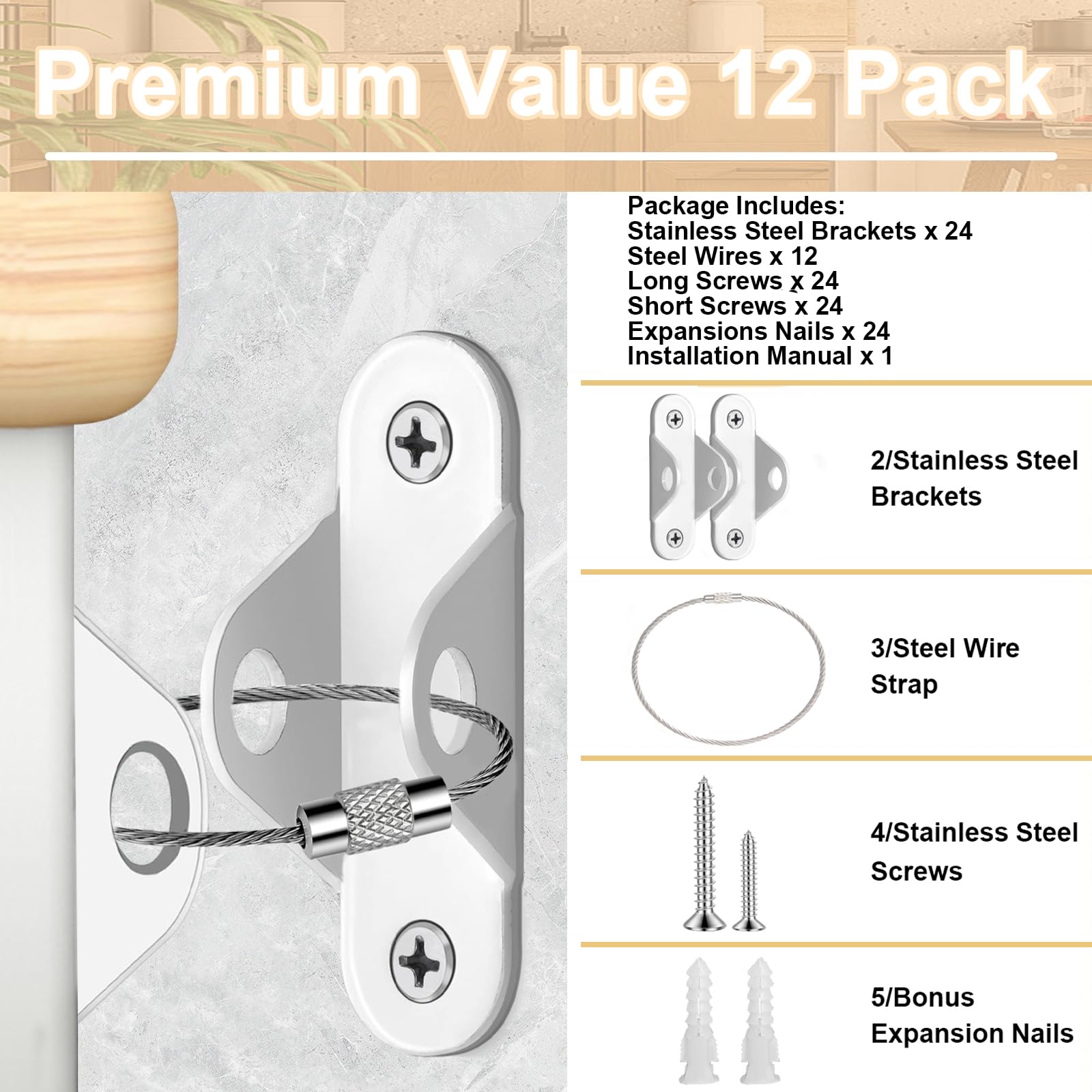 Furniture Anchors (12 Count)