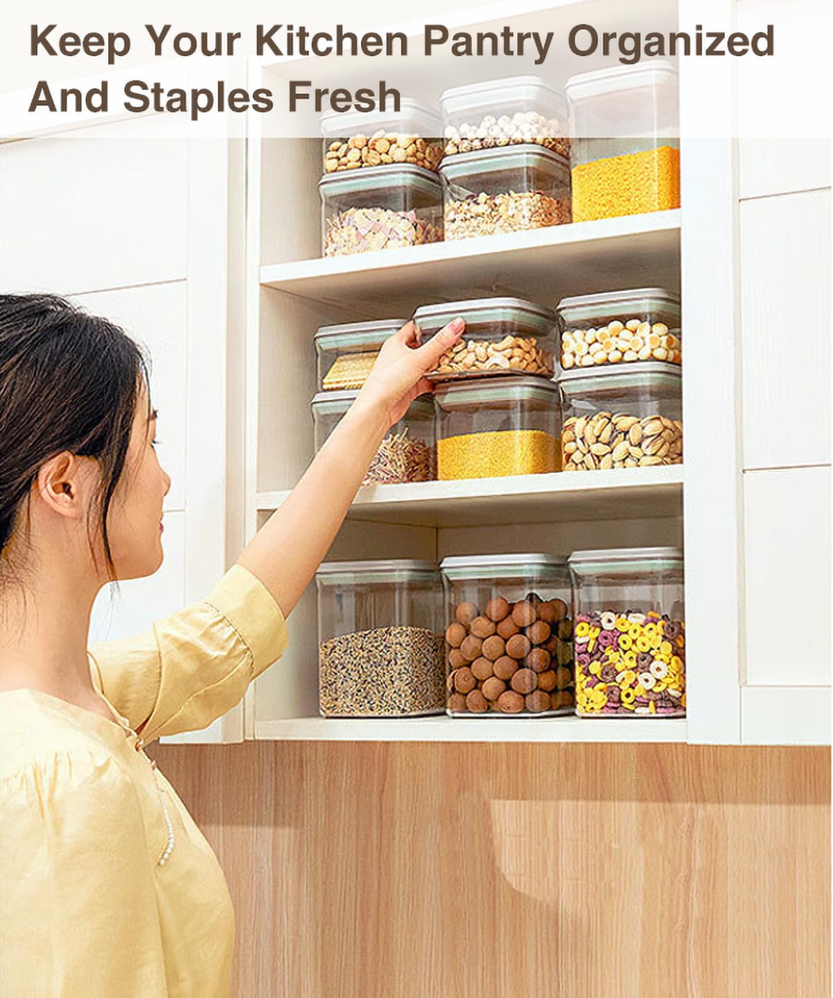 Pop Airtight Food Storage Containers Set with Lids (6 Count)