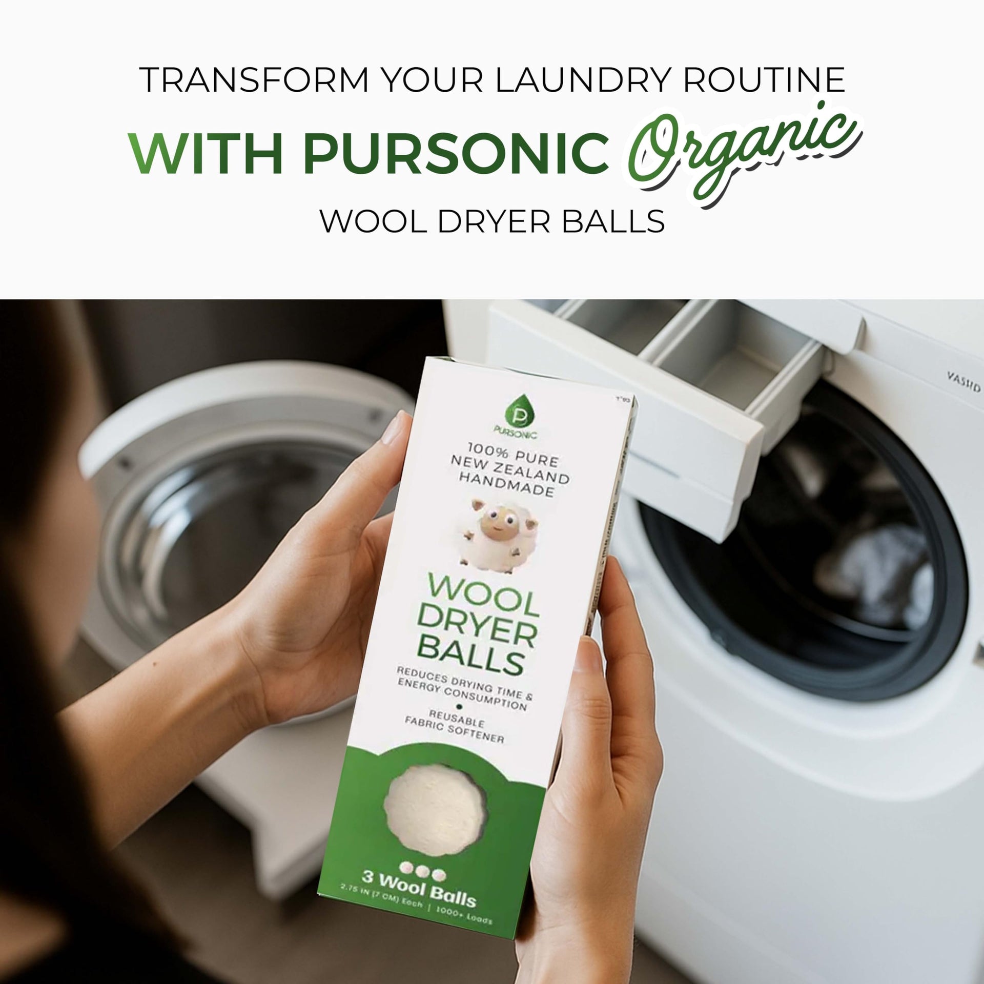 Laundry Wool Dryer Balls (3 Count)