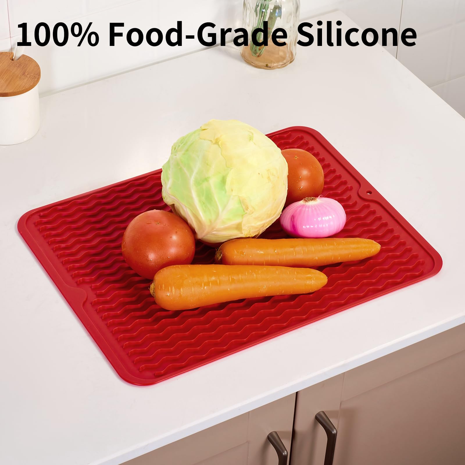 Silicone Dish Drying Mat for Kitchen Counter
