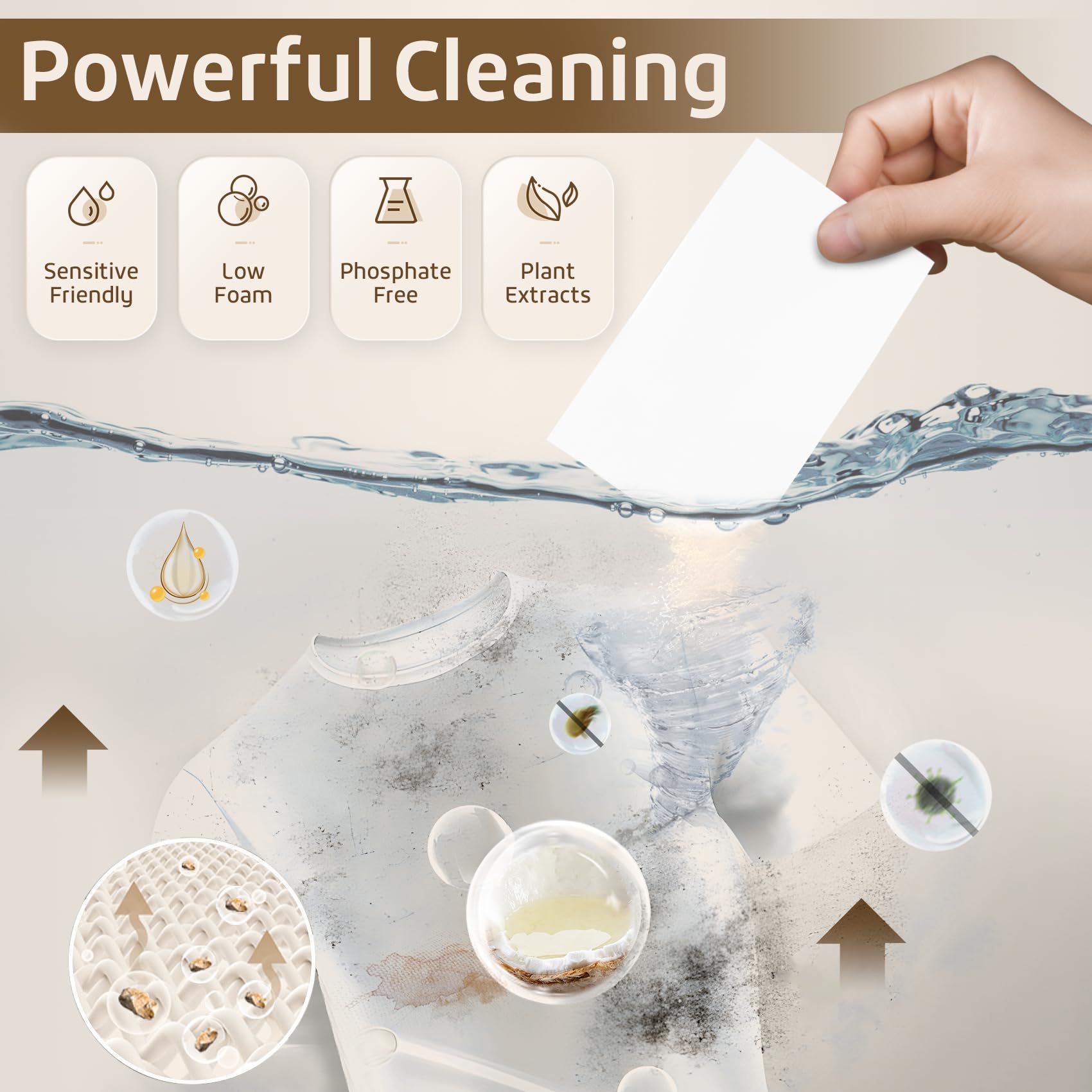 Laundry Detergent Sheet Sandalwood Scent 160 Sheets Non Plastic Washing Sheets Detergent Travel Laundry Kit No waste Portable Soap Sheet for Machine Wash & Hand Wash (160 Count)