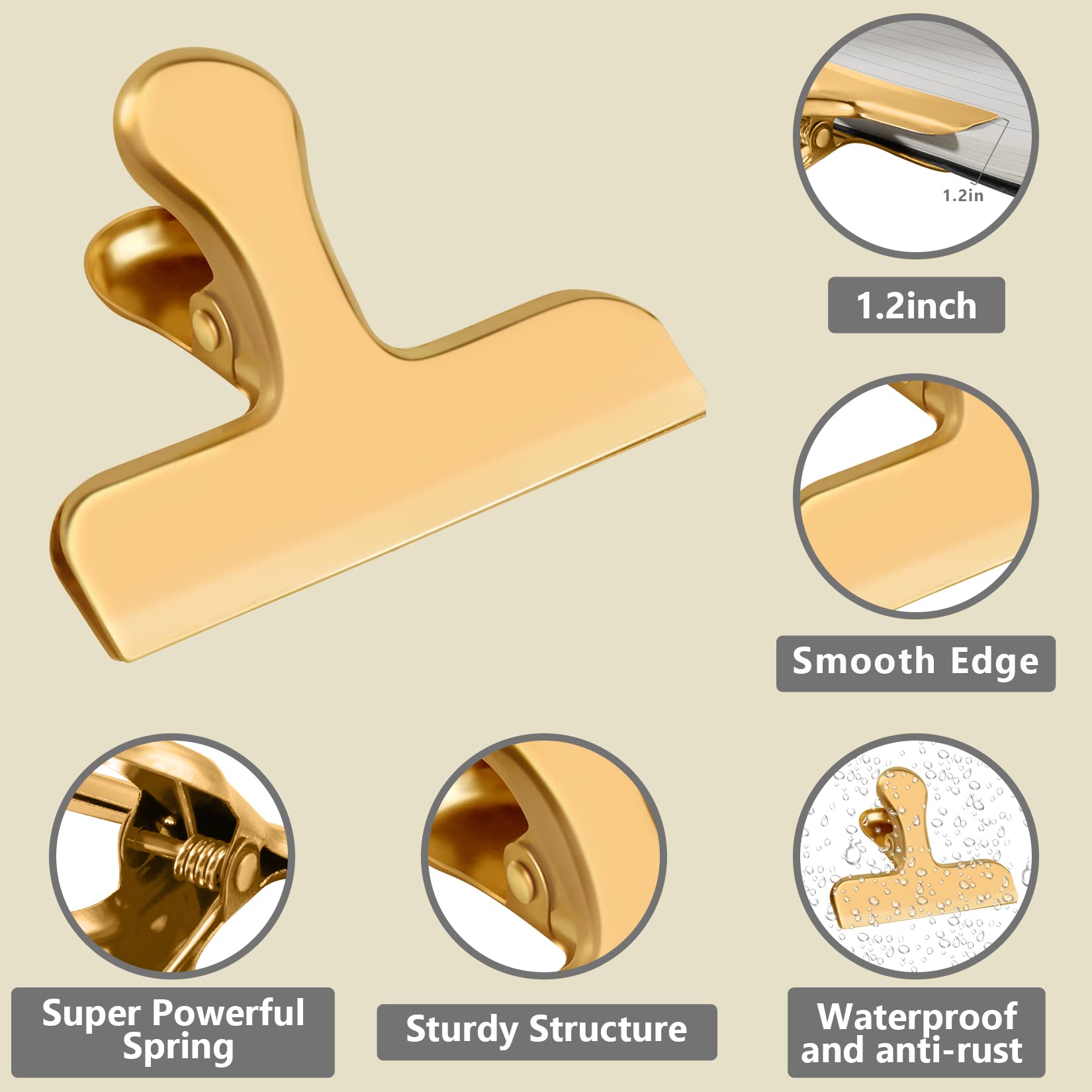8 Pack Metallic Chip Bag Clips (8 Count)