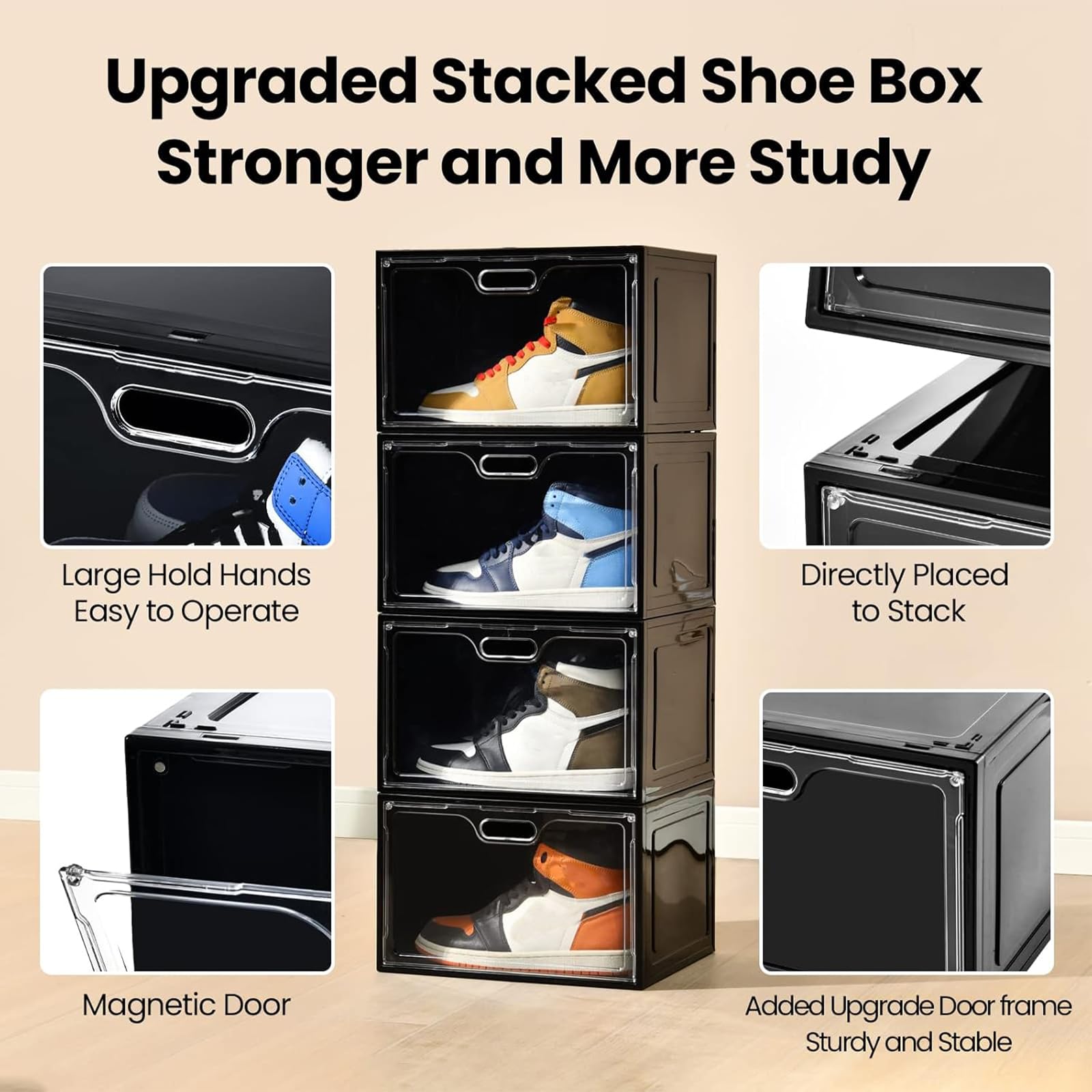 8 Pack Drop Side Shoe Boxes (8 Count)