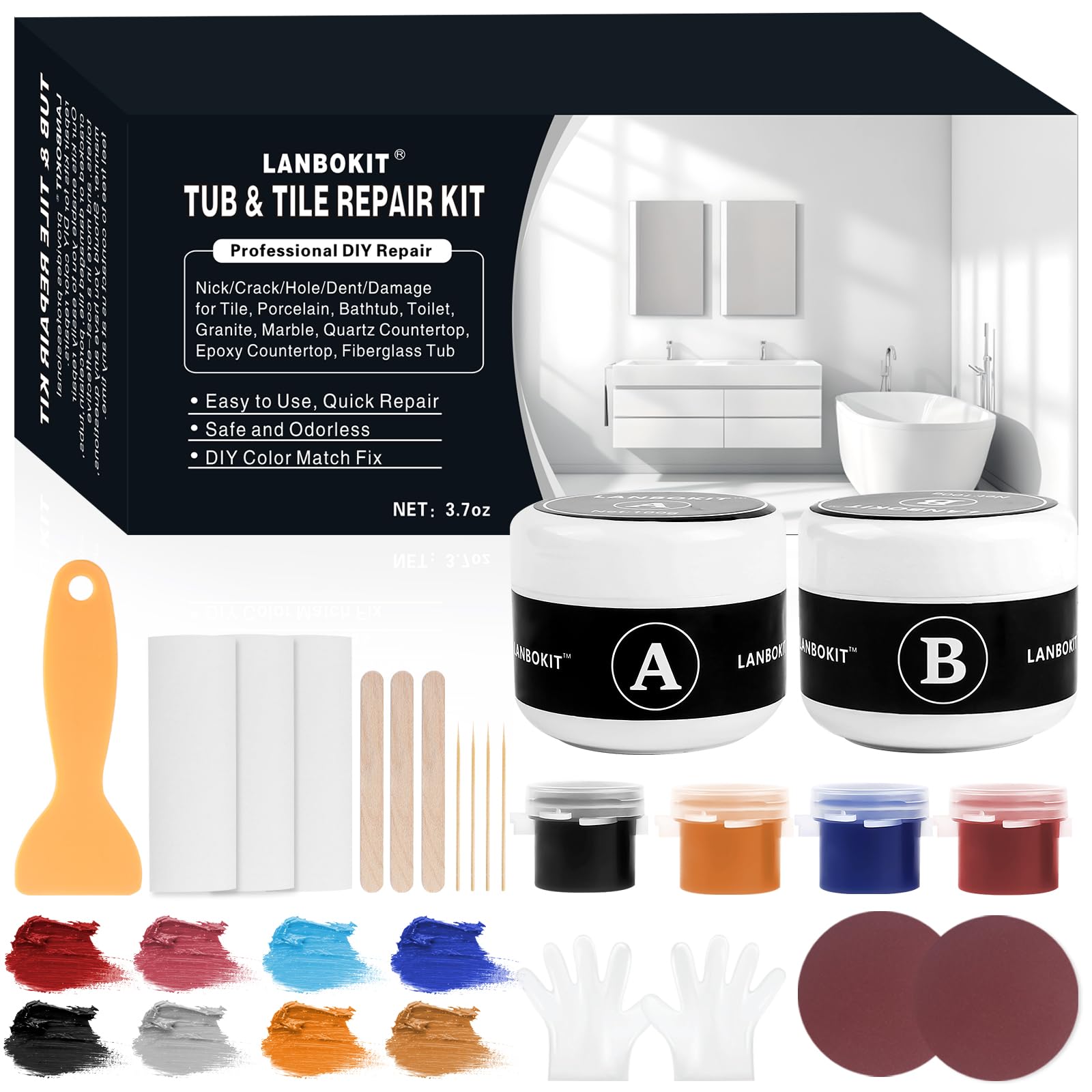 Tile & Fiberglass Tub Repair Kit