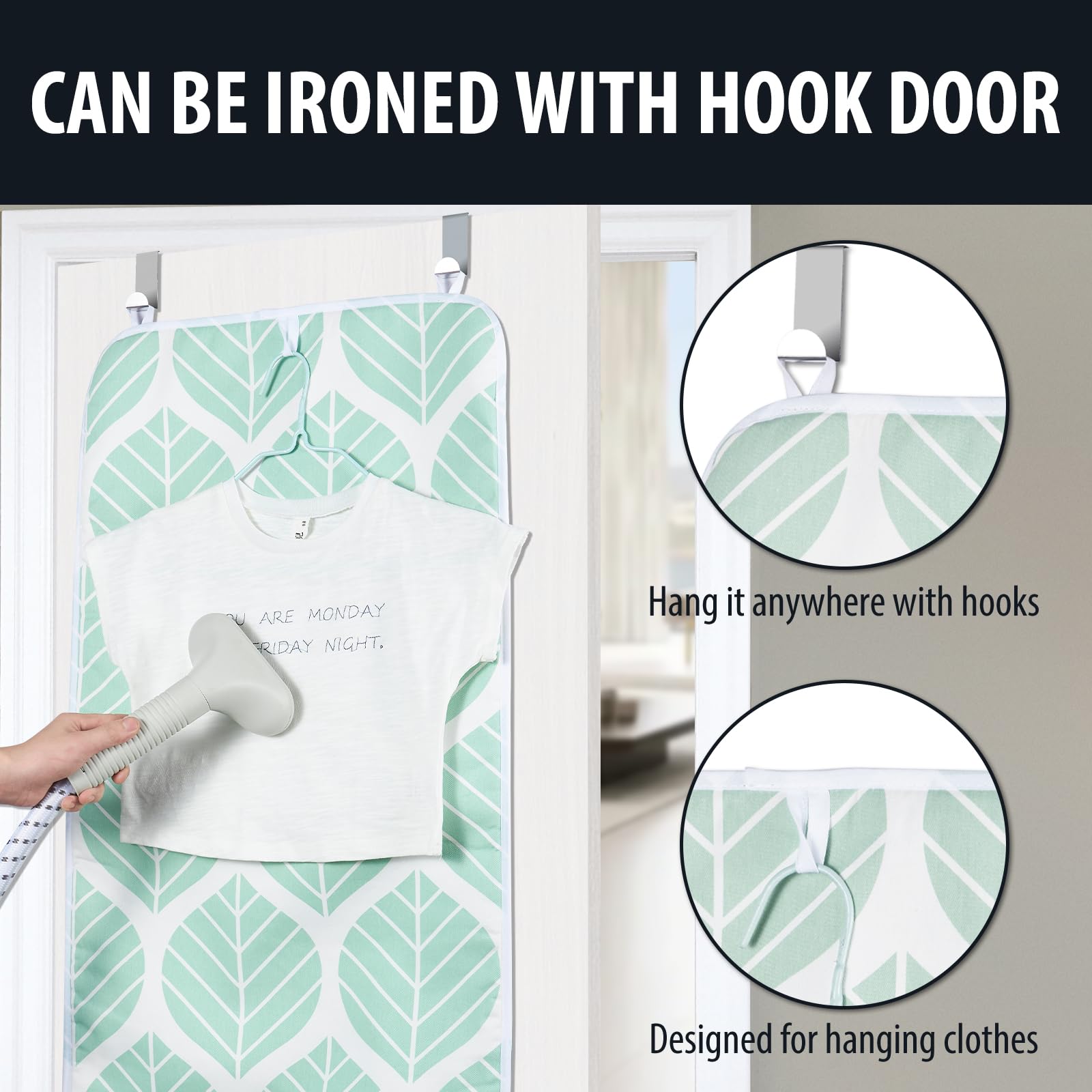 Ironing Mat Portable Ironing Pad 39.4 x 18.9 inch Table Top Iron Board 5 in 1 Travel Iron Blanket for Washer