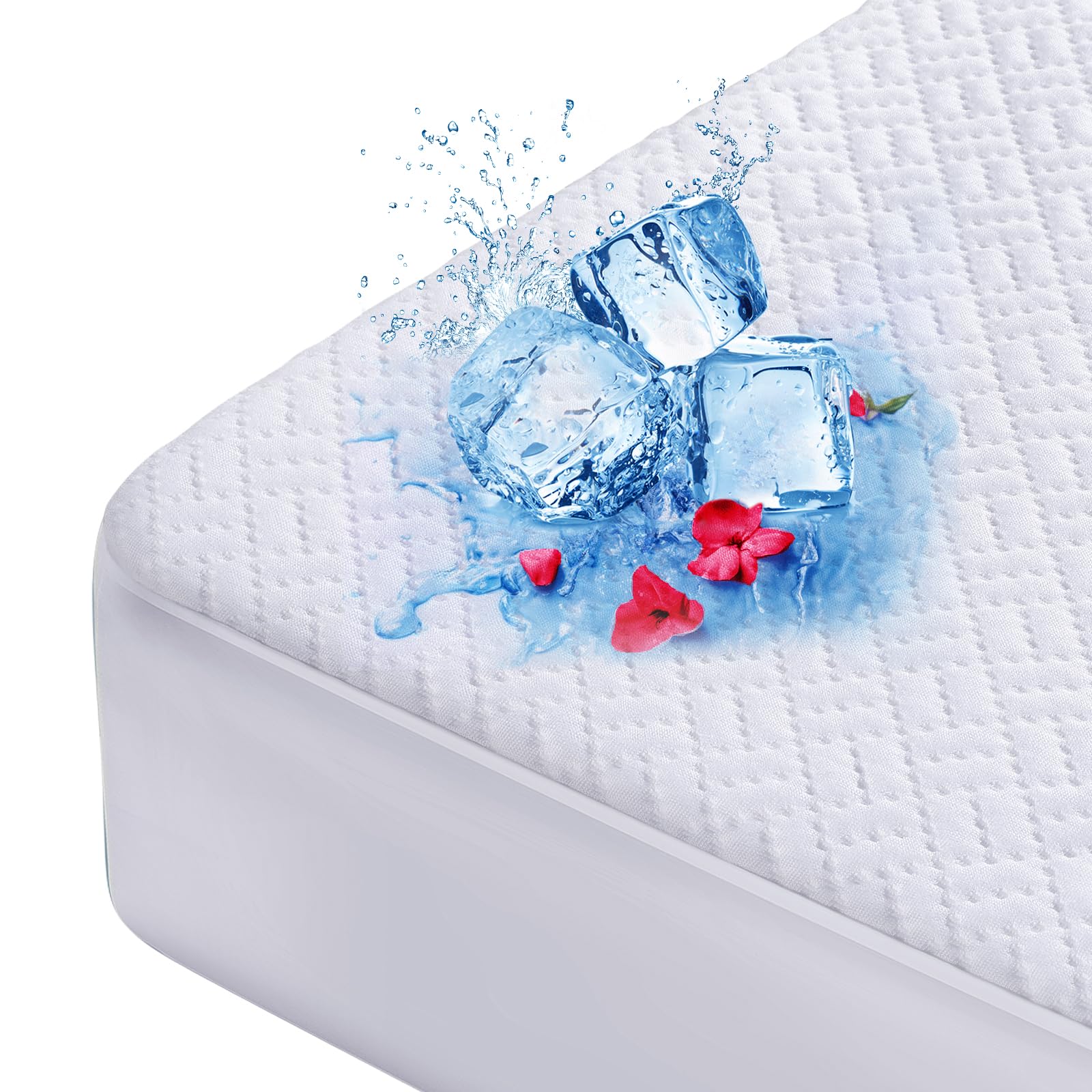 Cooling Waterproof Mattress Protector Queen Size