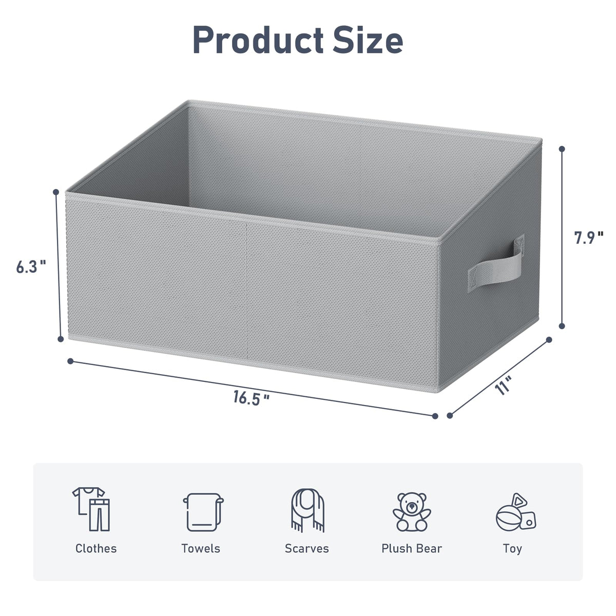 Closet Storage Bins 8 Pack (8 Count)