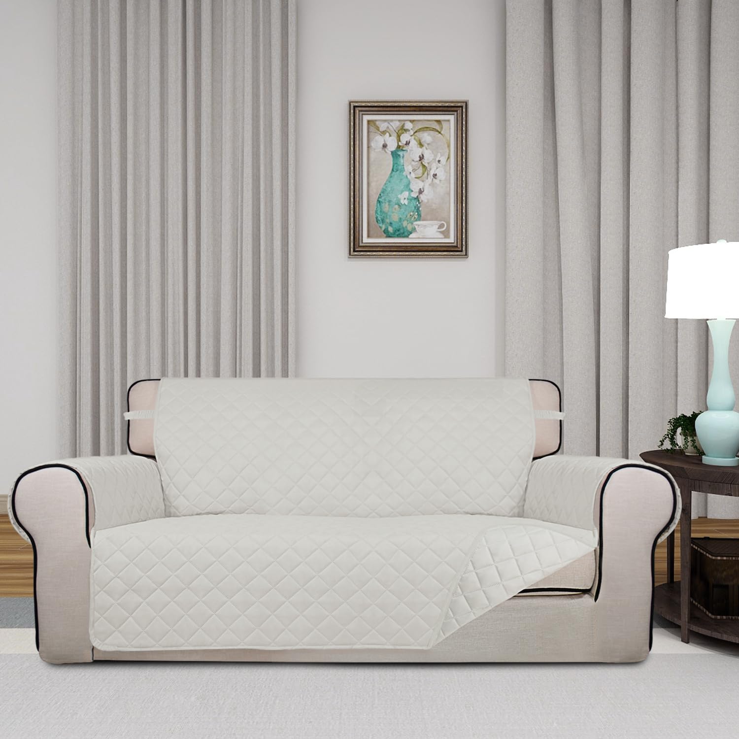 Reversible Quilted Couch Covers for Dogs Loveseat Sofa Cover 54"
