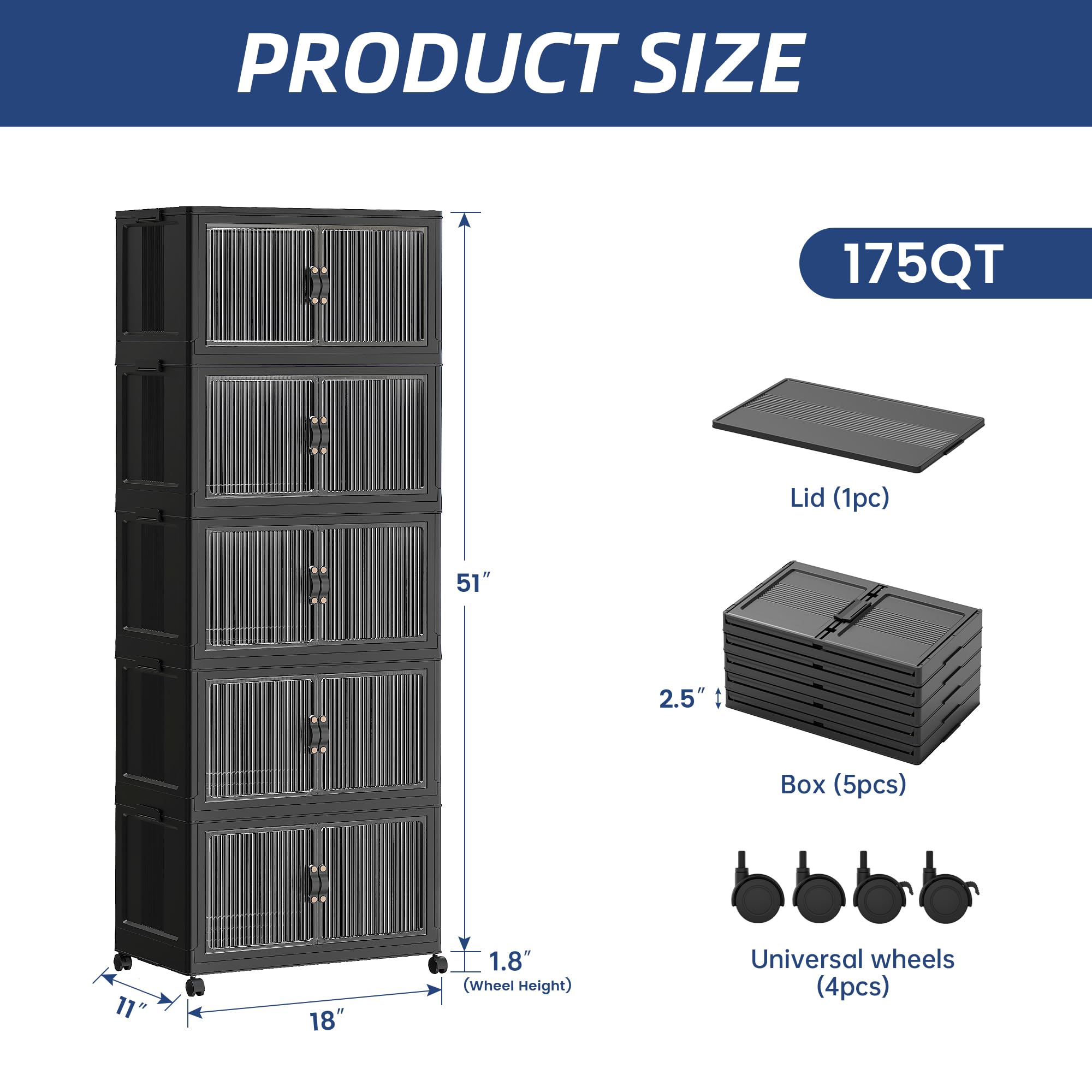 175Qt Stackable Storage Bins
