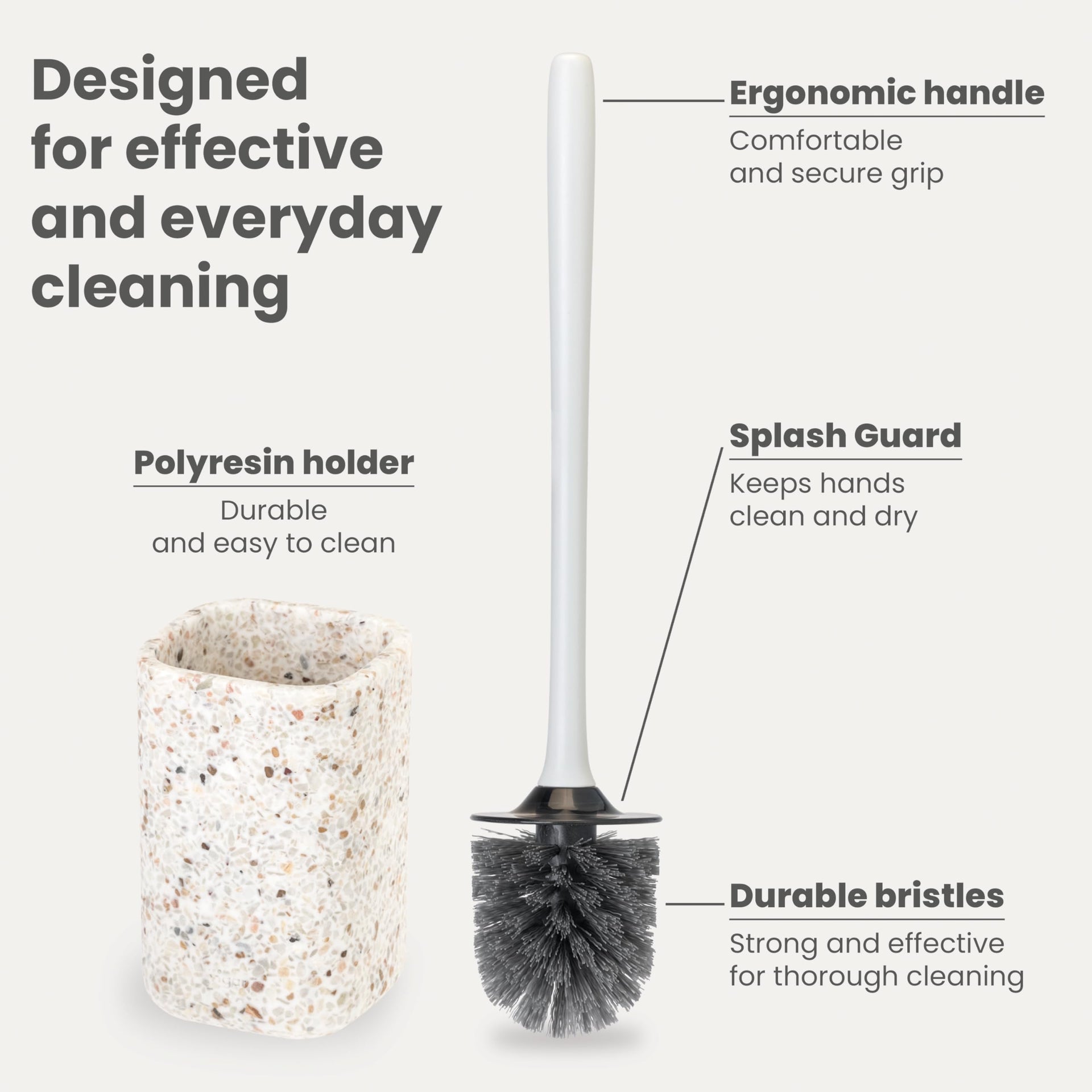 Zense Toilet Brush and Holder Set