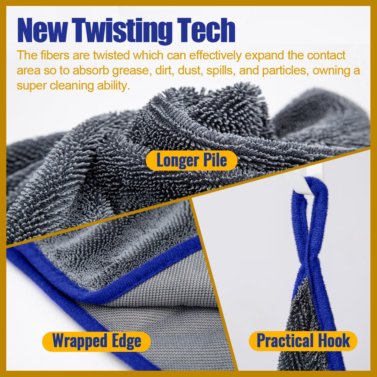 Microfiber Towels Cars Wash Drying Cleaning Cloth