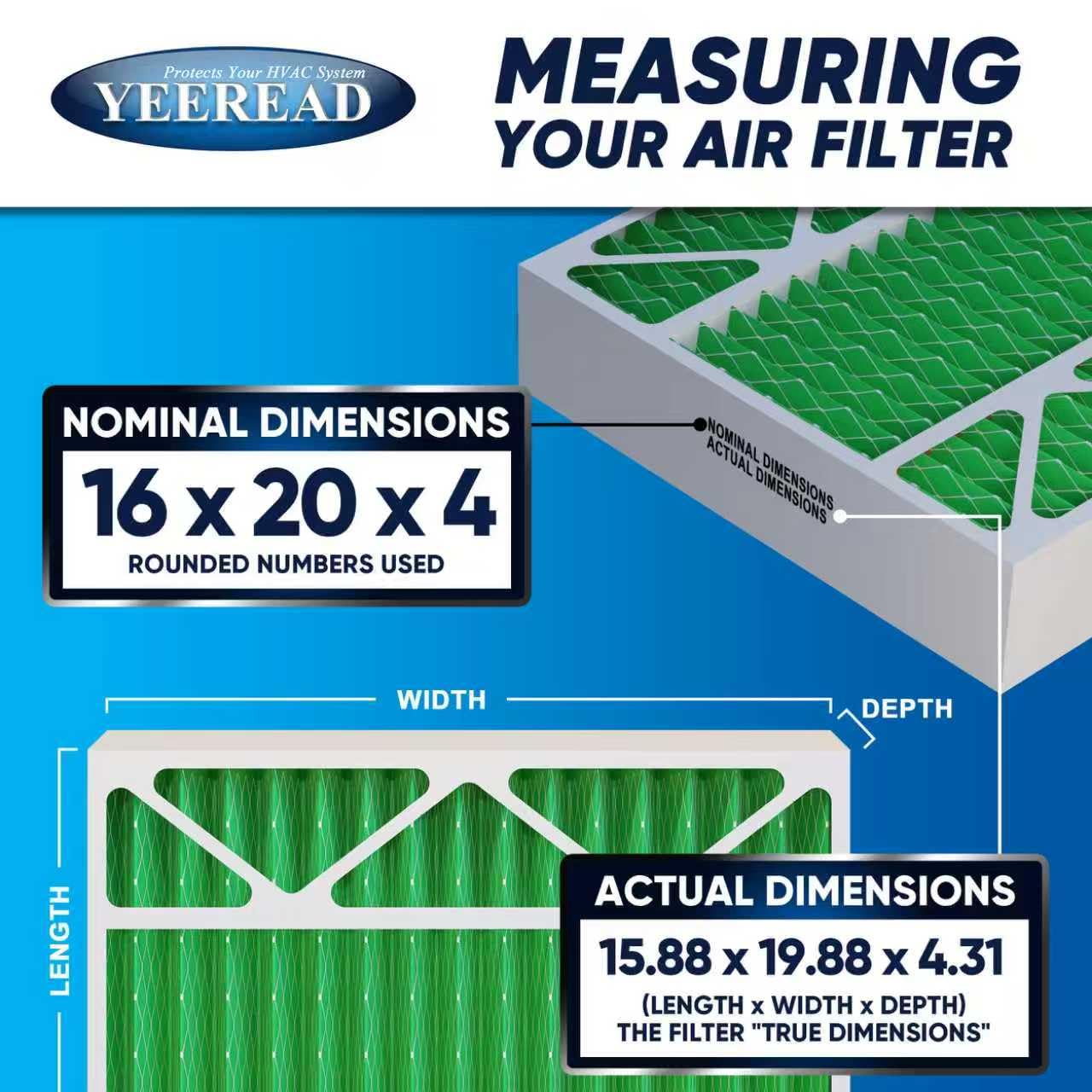 16x20x4 MERV 13 Air Filters