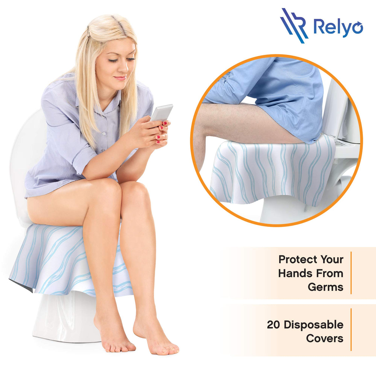 Disposable Toilet Seat Cover for Travel (20 Count)