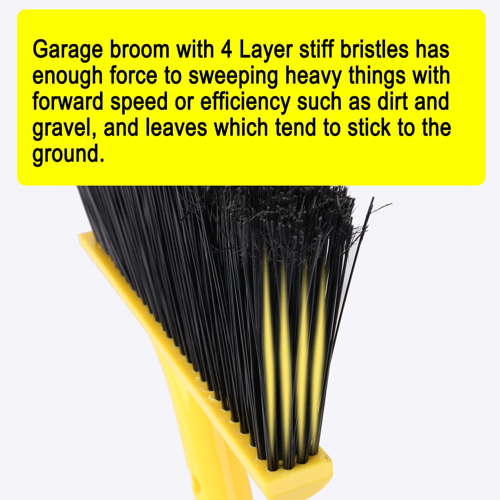 4 Packs Outdoor Broom for Floor Cleaning with 58" Long Handle