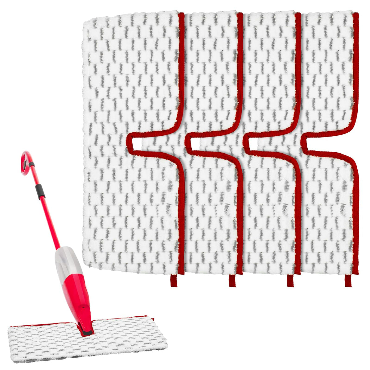 Microfiber Spray Mop Pads Compatible with Promist MAX Spray Mop (4 Count)