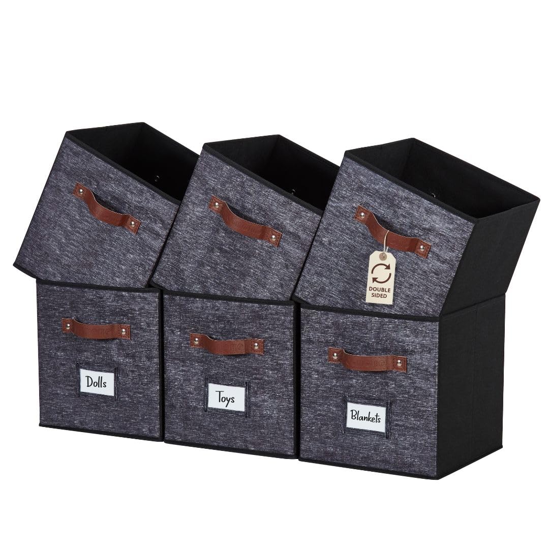 Storage Bins Cube Storage Bin with Labels (6 Count)