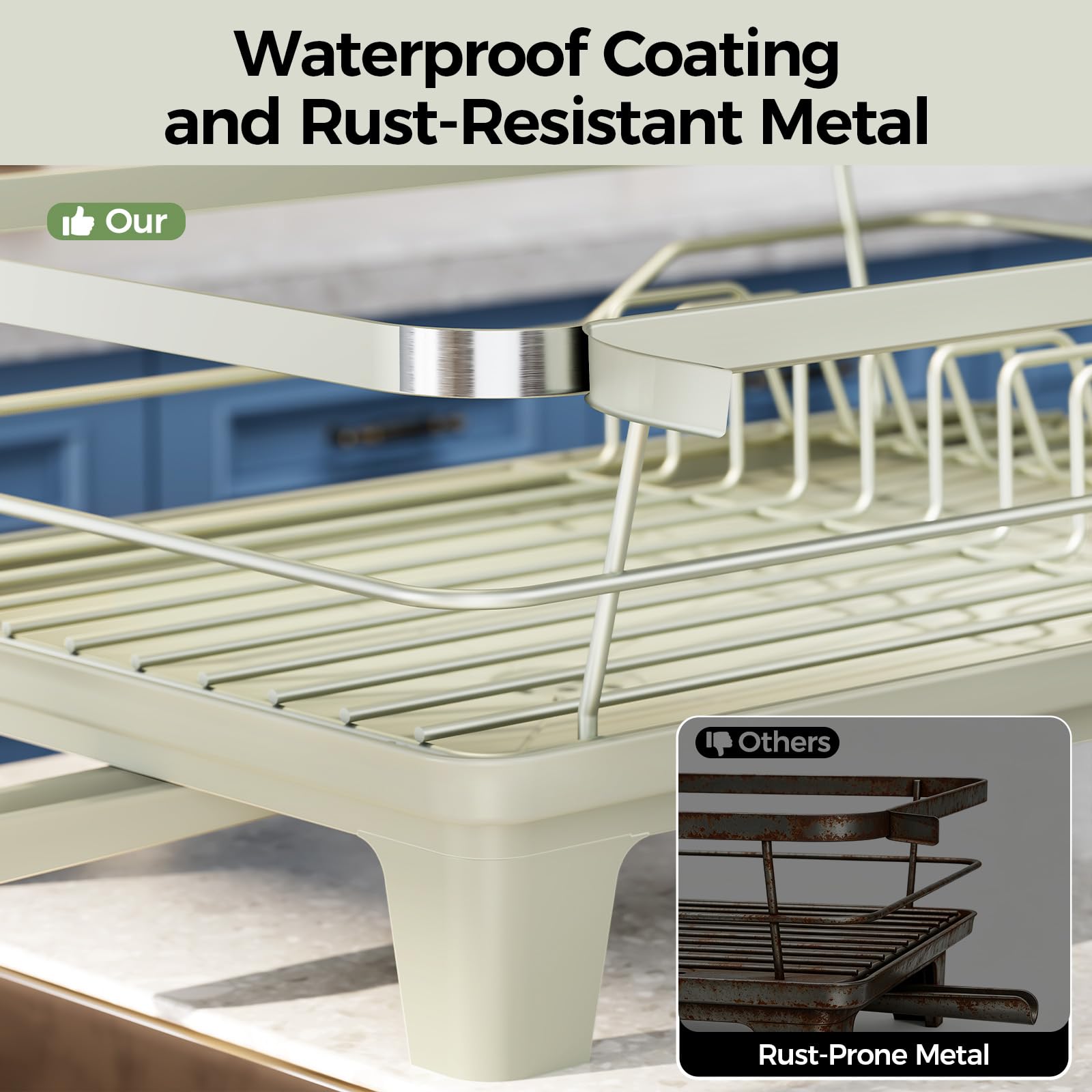 Urakify Dish Drying Rack for Kitchen Counter