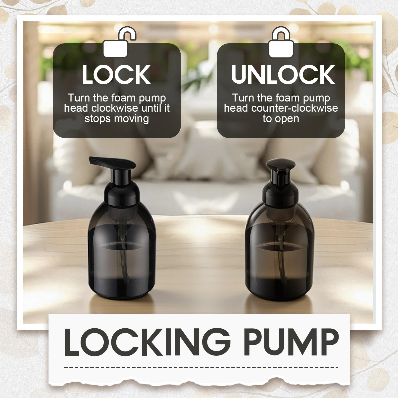 16 Pcs 17 oz Black Foaming Soap Dispenser (16 Count)